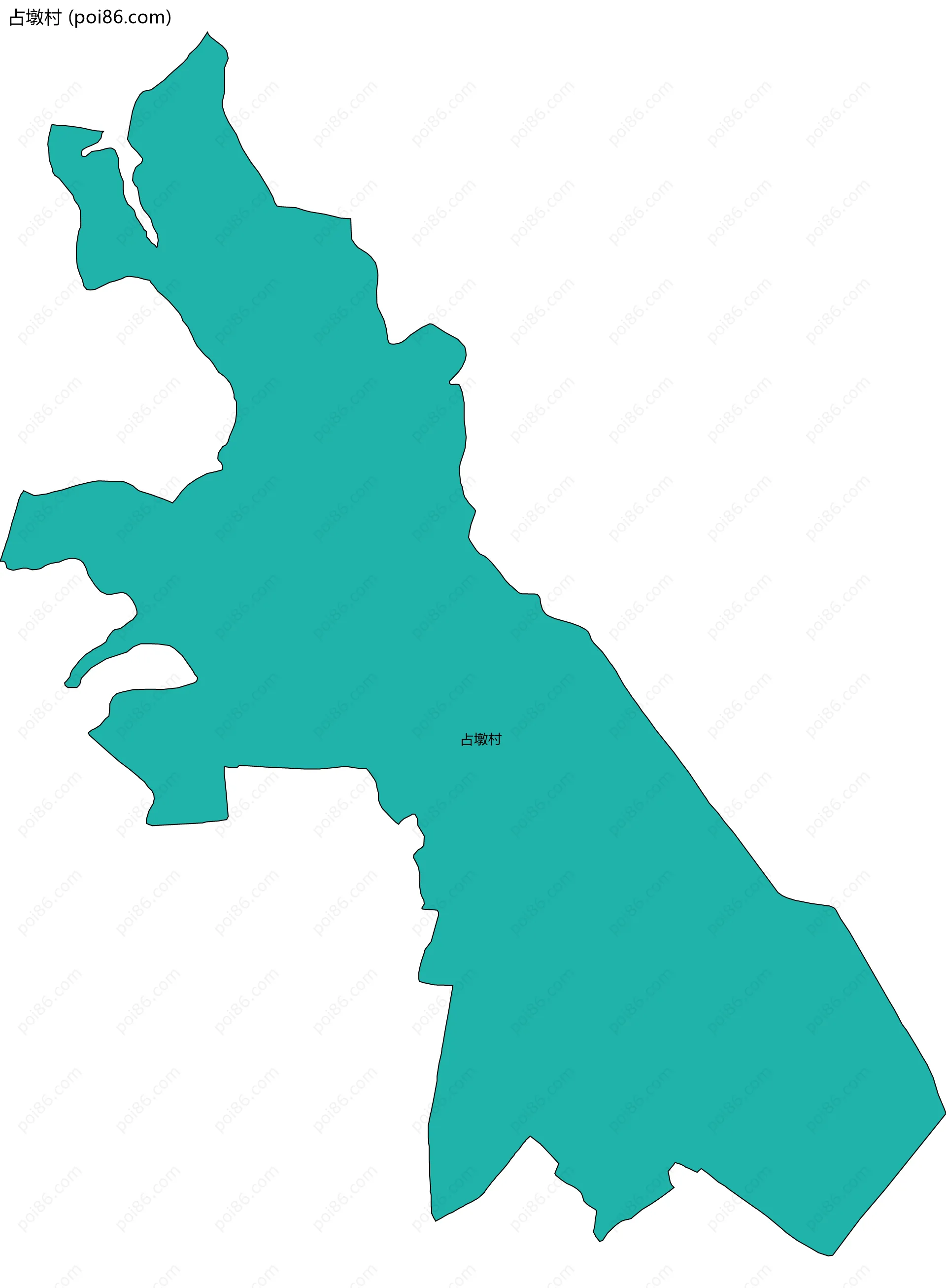 占墩村边界地图