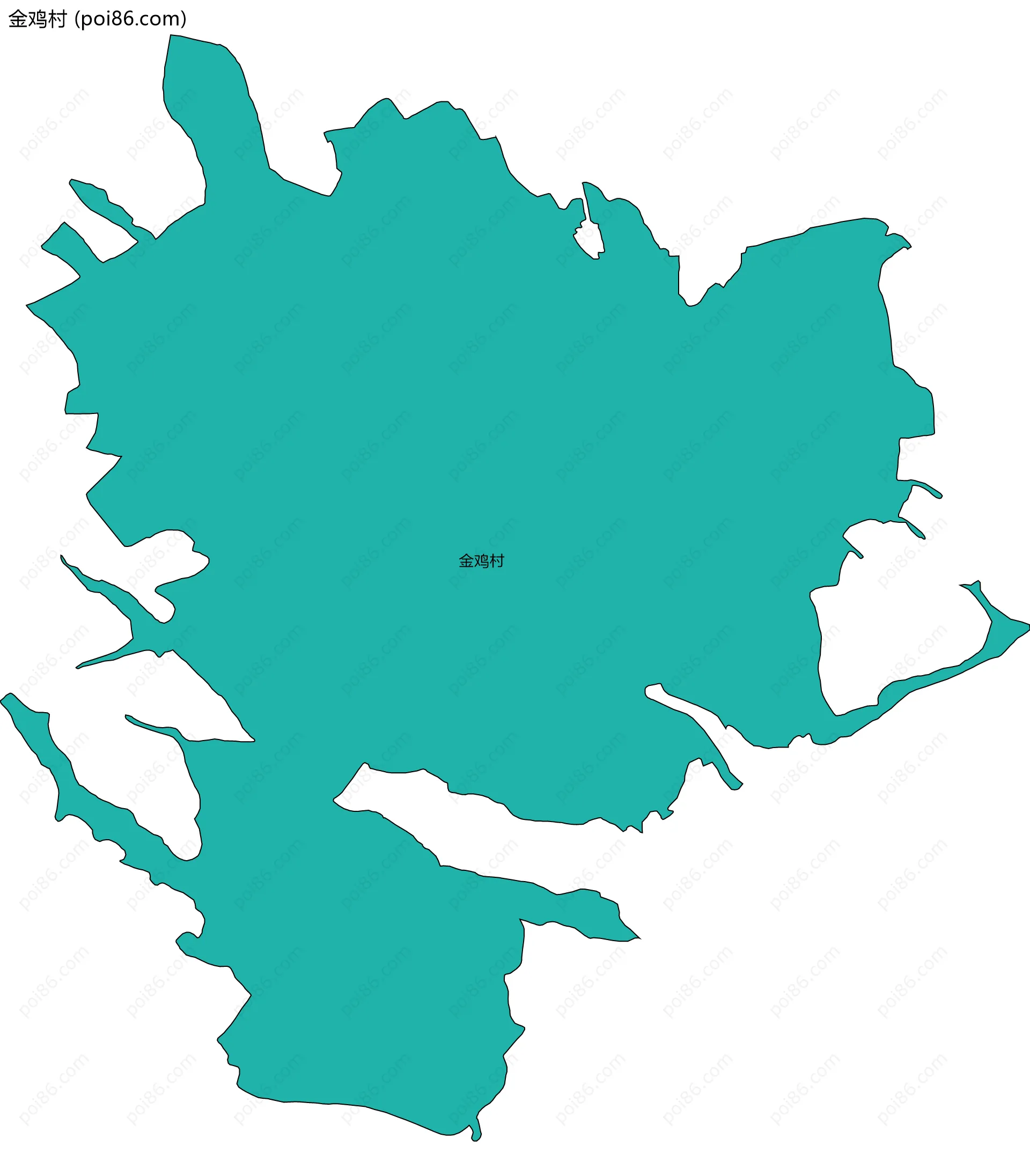 金鸡村边界地图