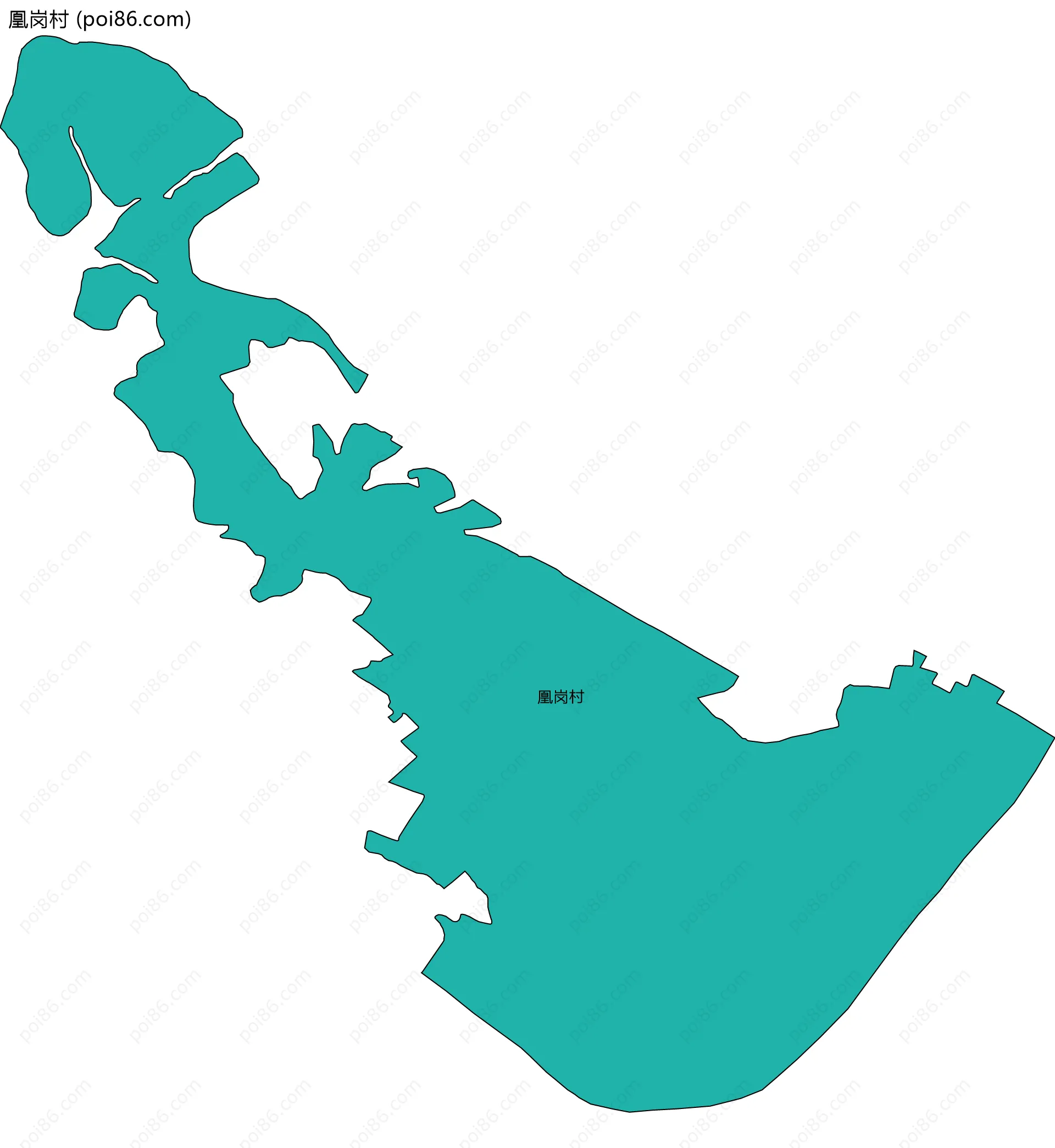 凰岗村边界地图