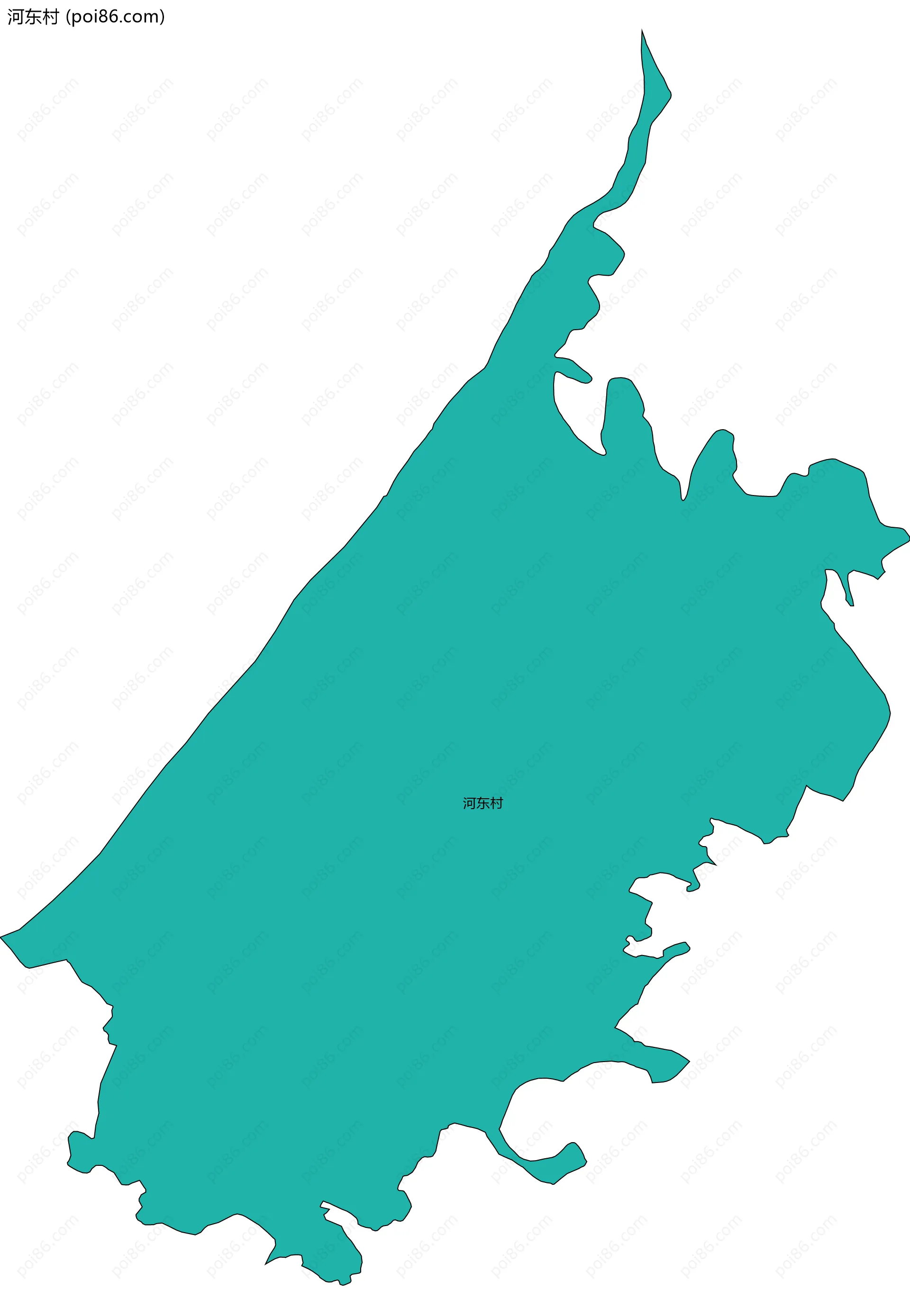 河东村边界地图