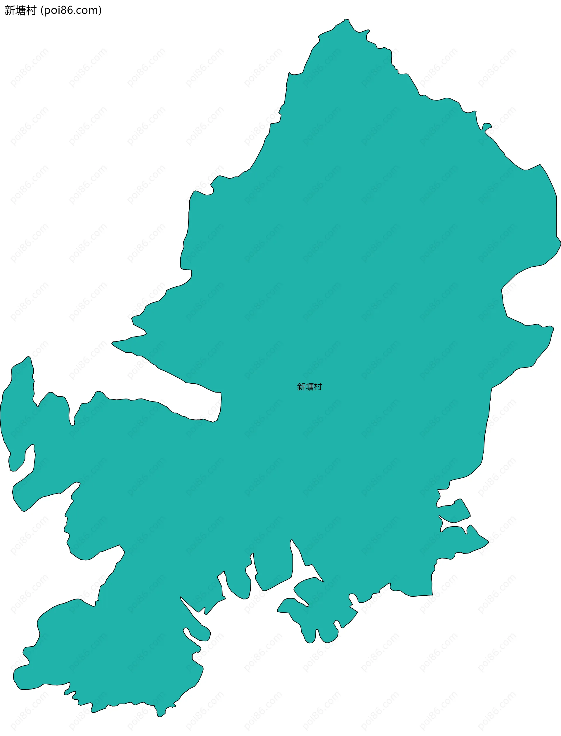 新塘村边界地图