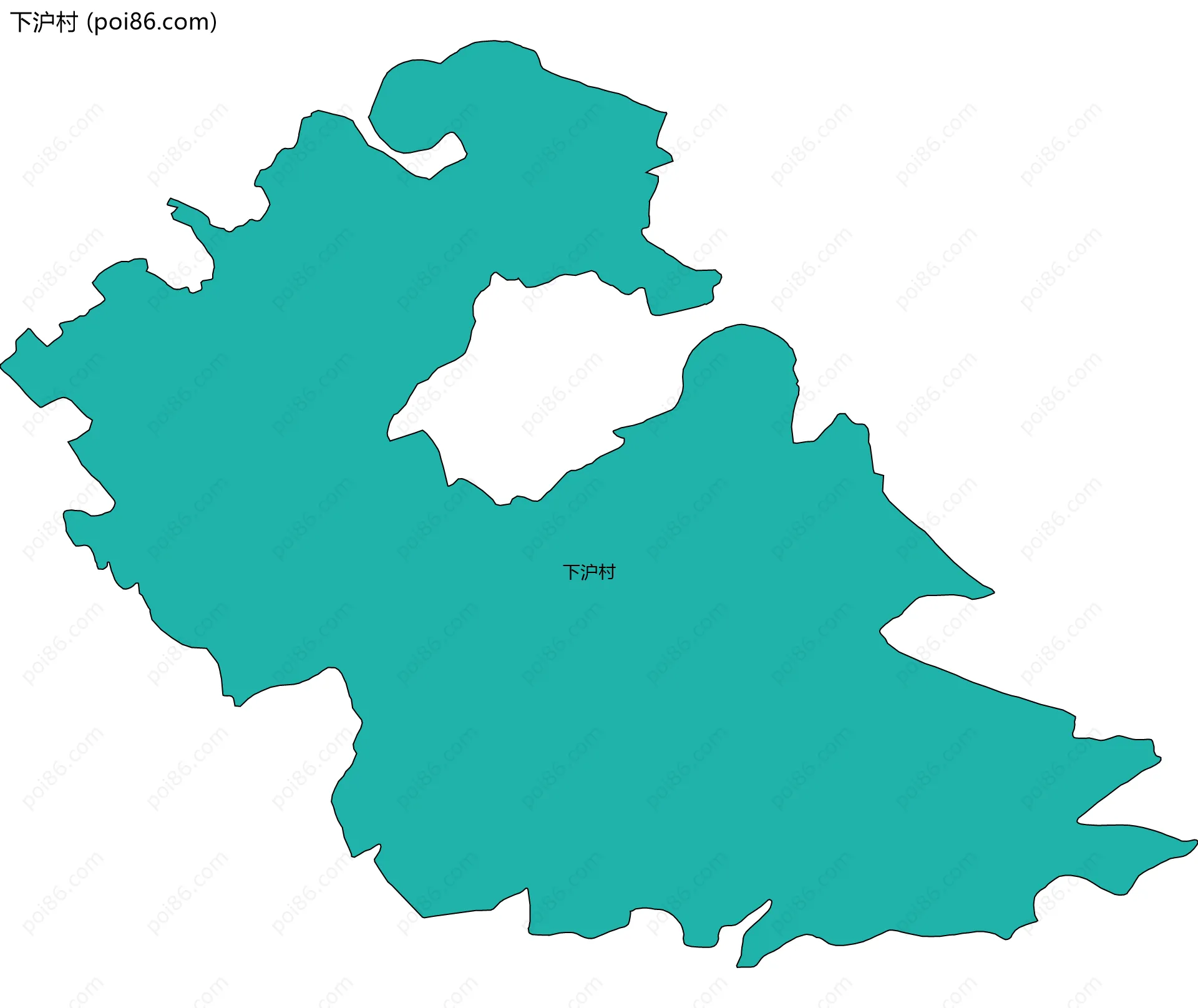 下沪村边界地图