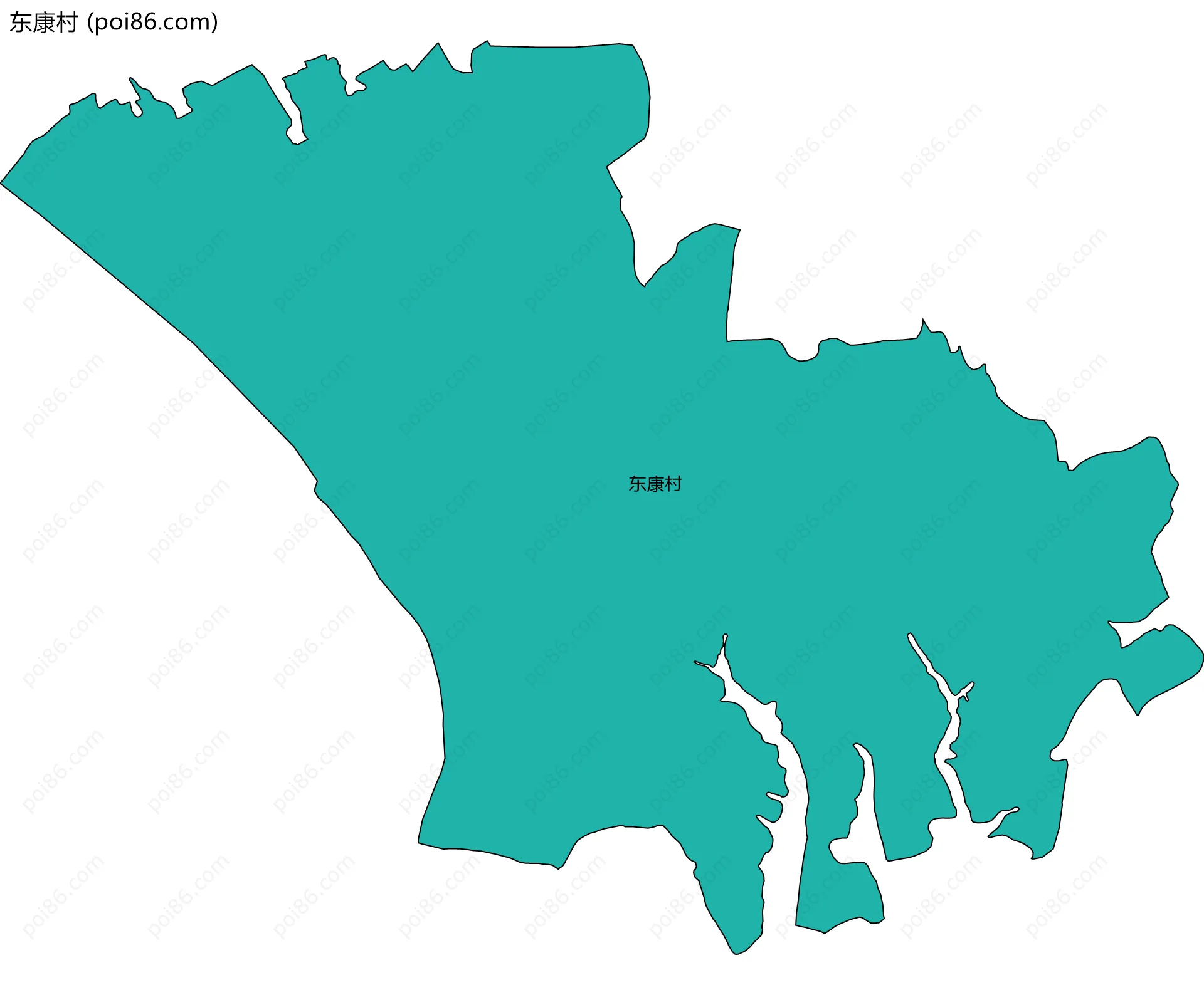 东康村边界地图