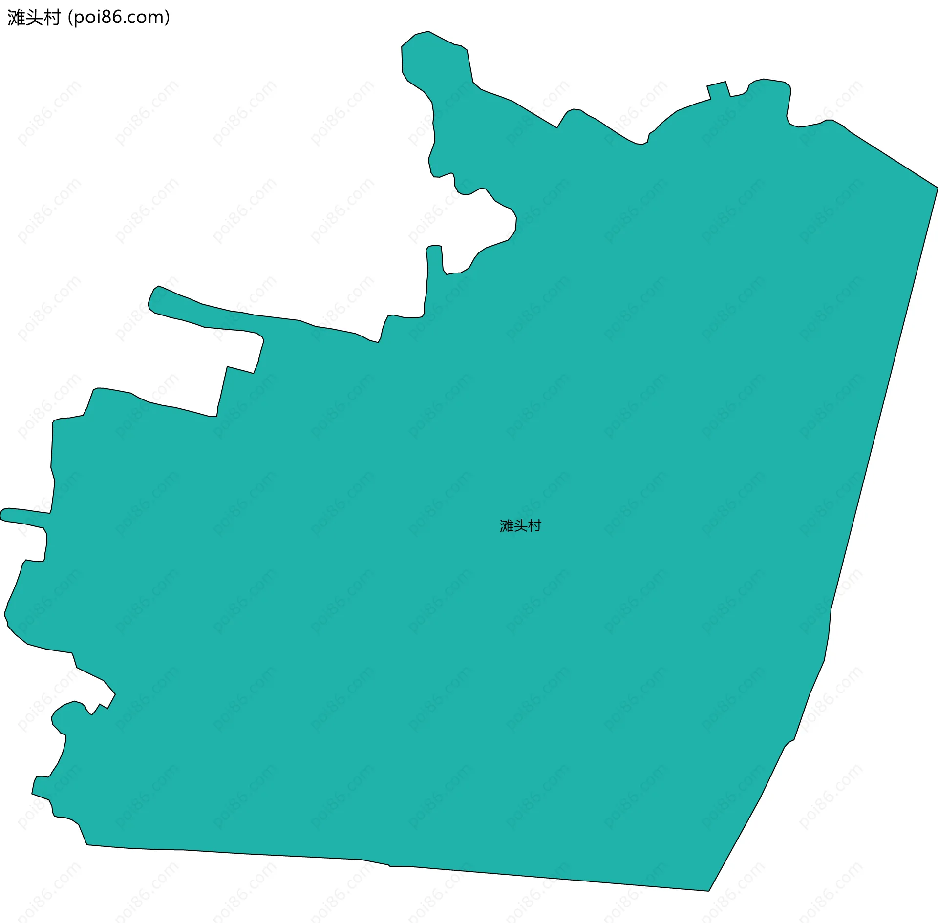 滩头村边界地图