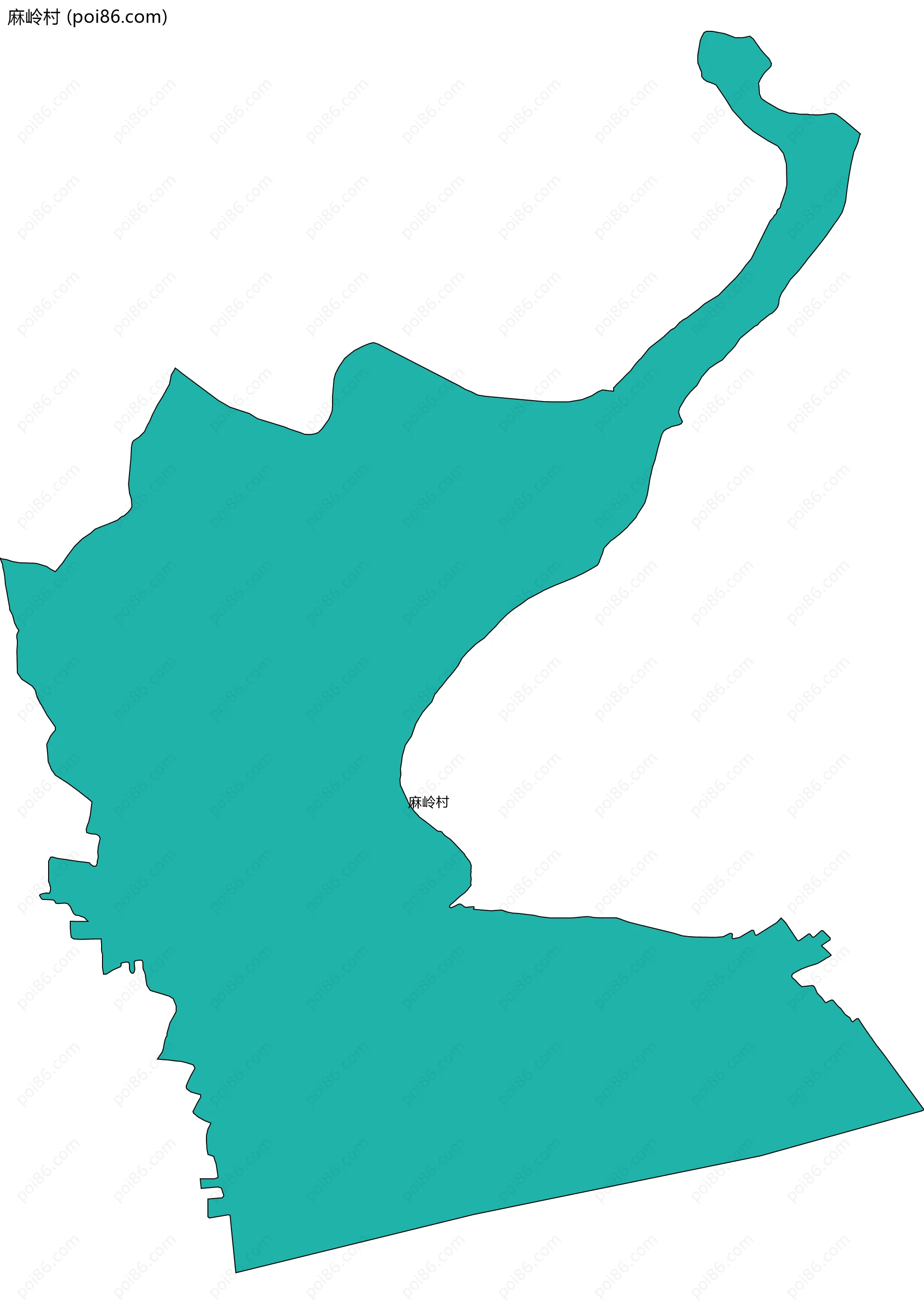 麻岭村边界地图