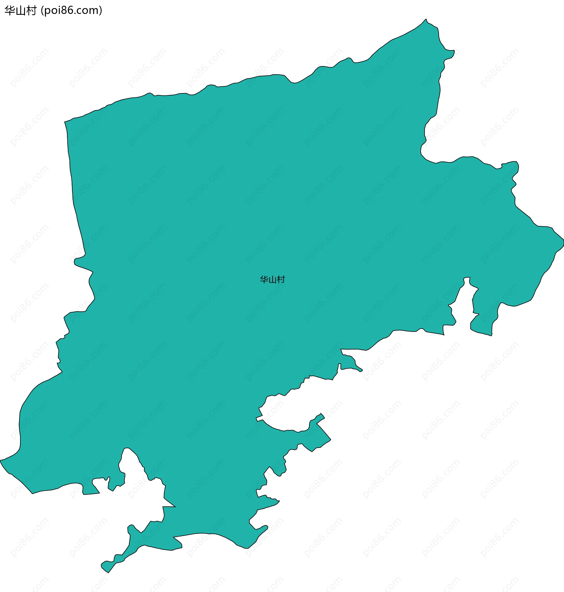 华山村边界地图