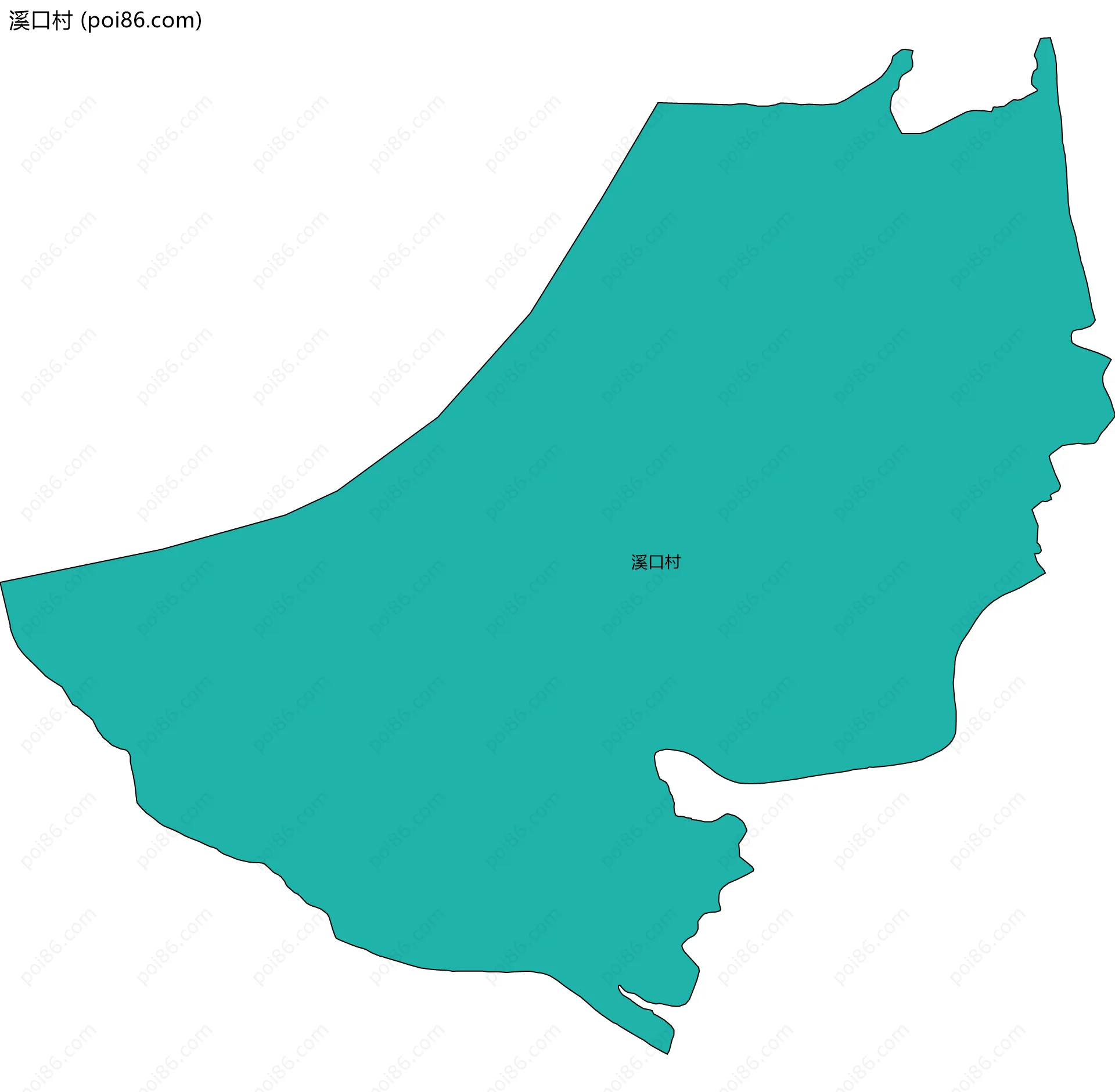 溪口村边界地图