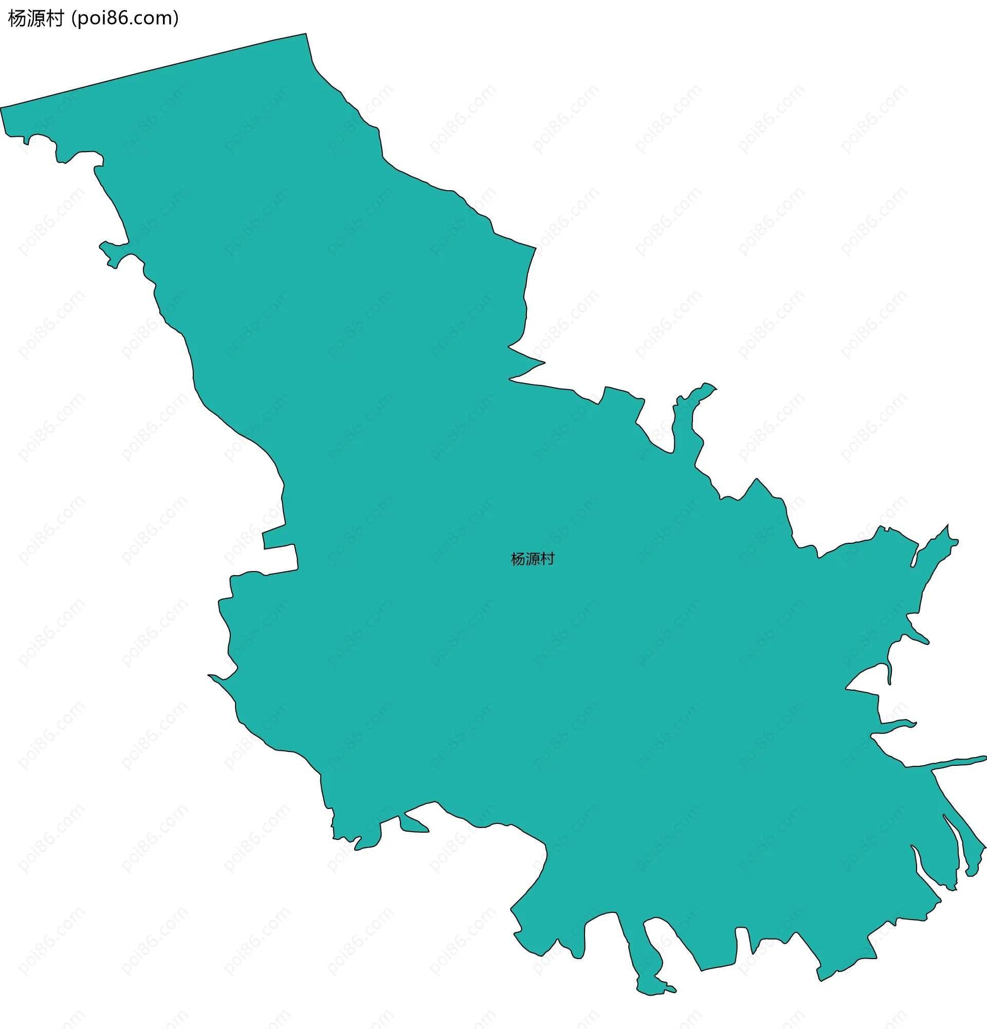 杨源村边界地图