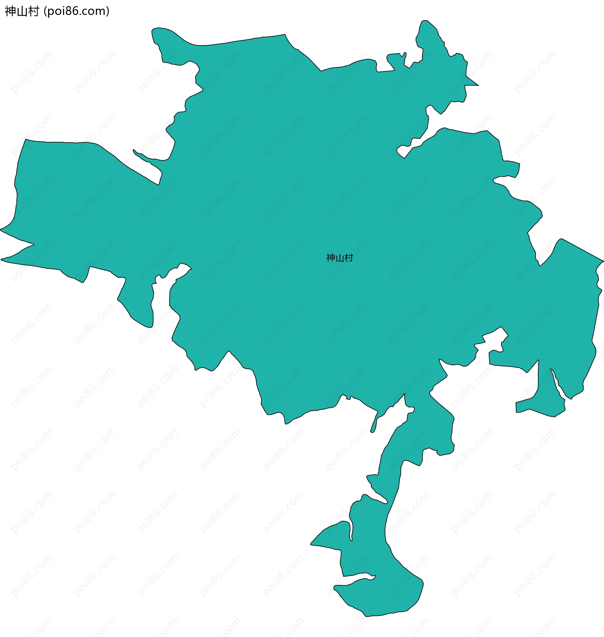 神山村边界地图