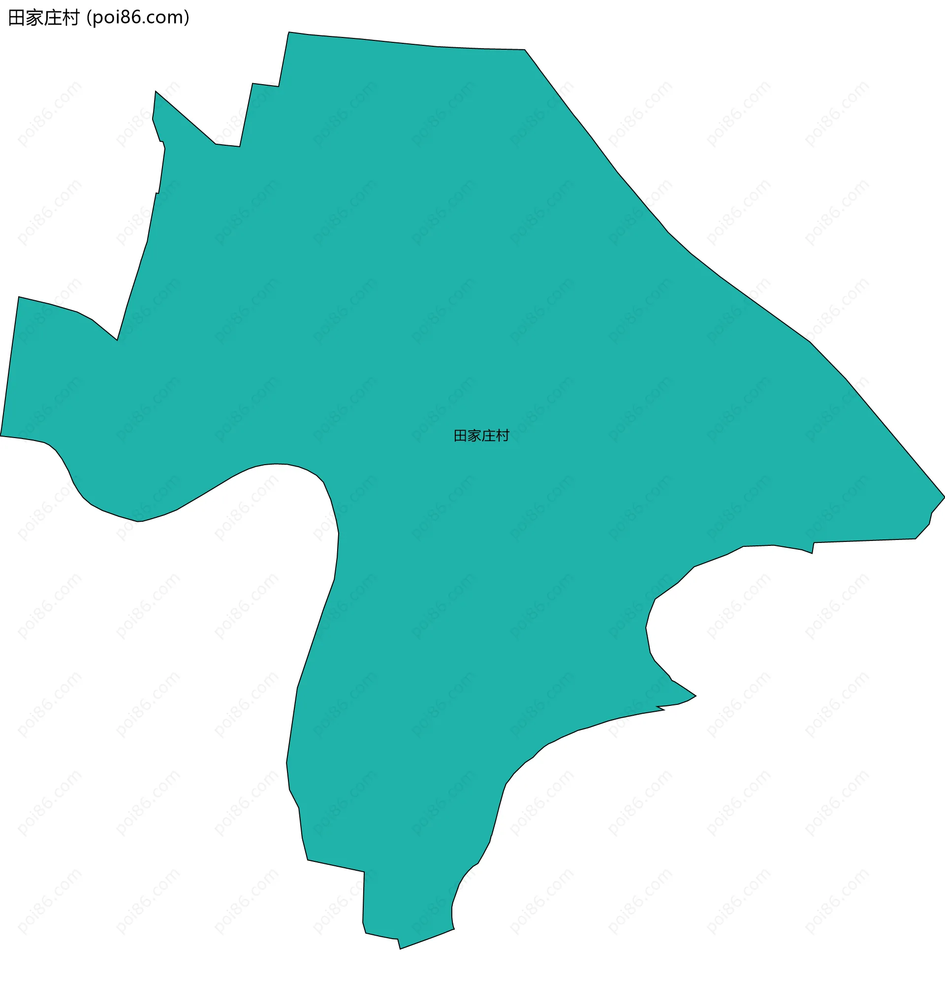 田家庄村边界地图