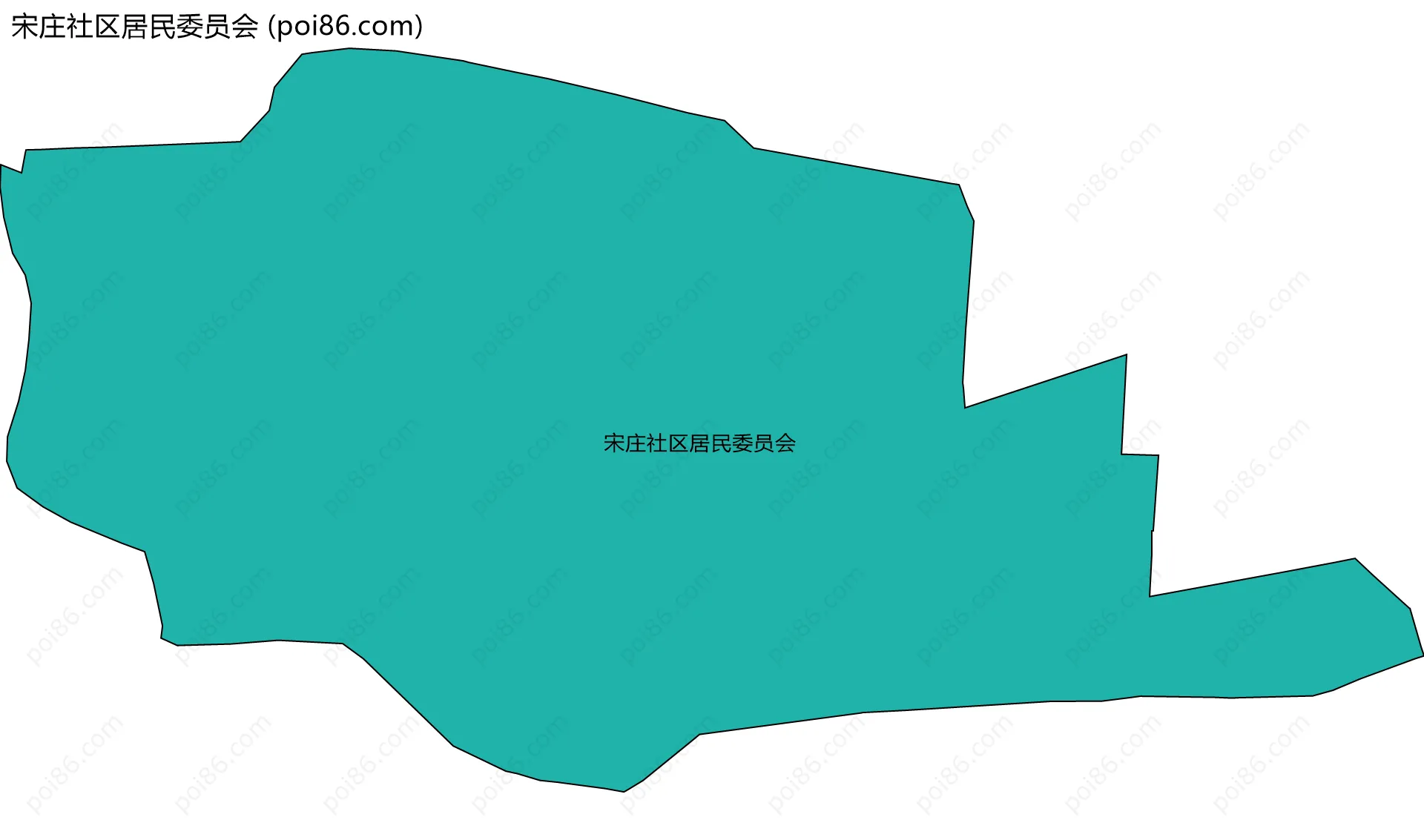 宋庄社区居民委员会边界地图