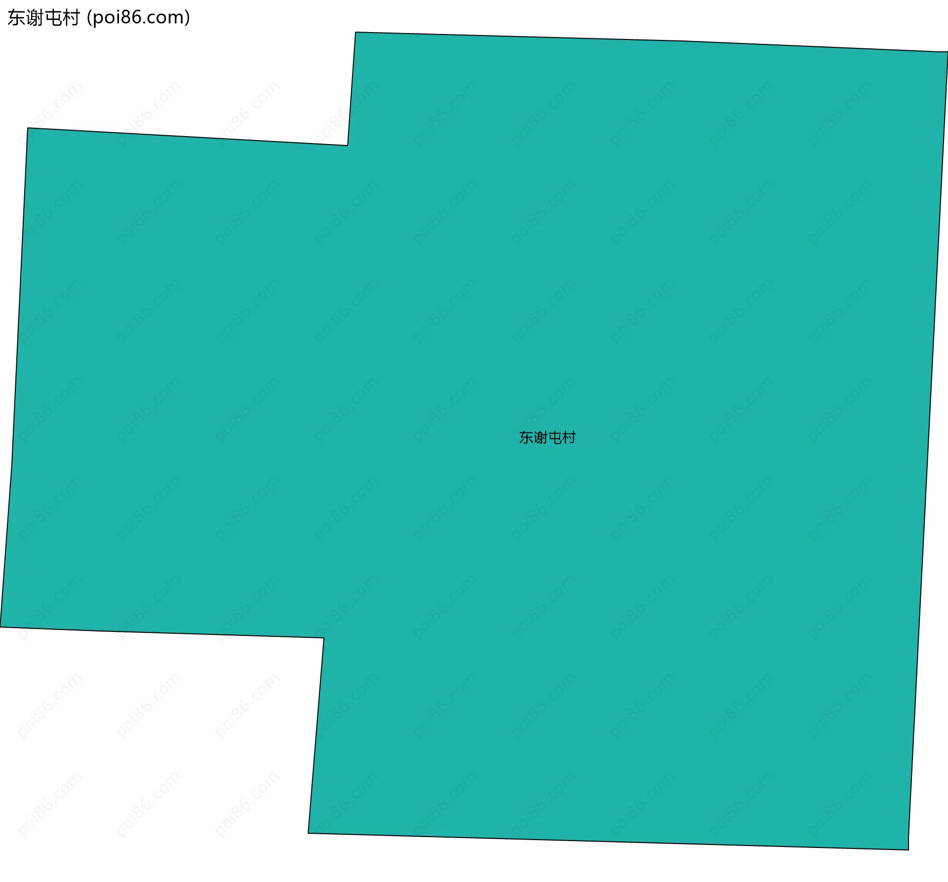 东谢屯村边界地图