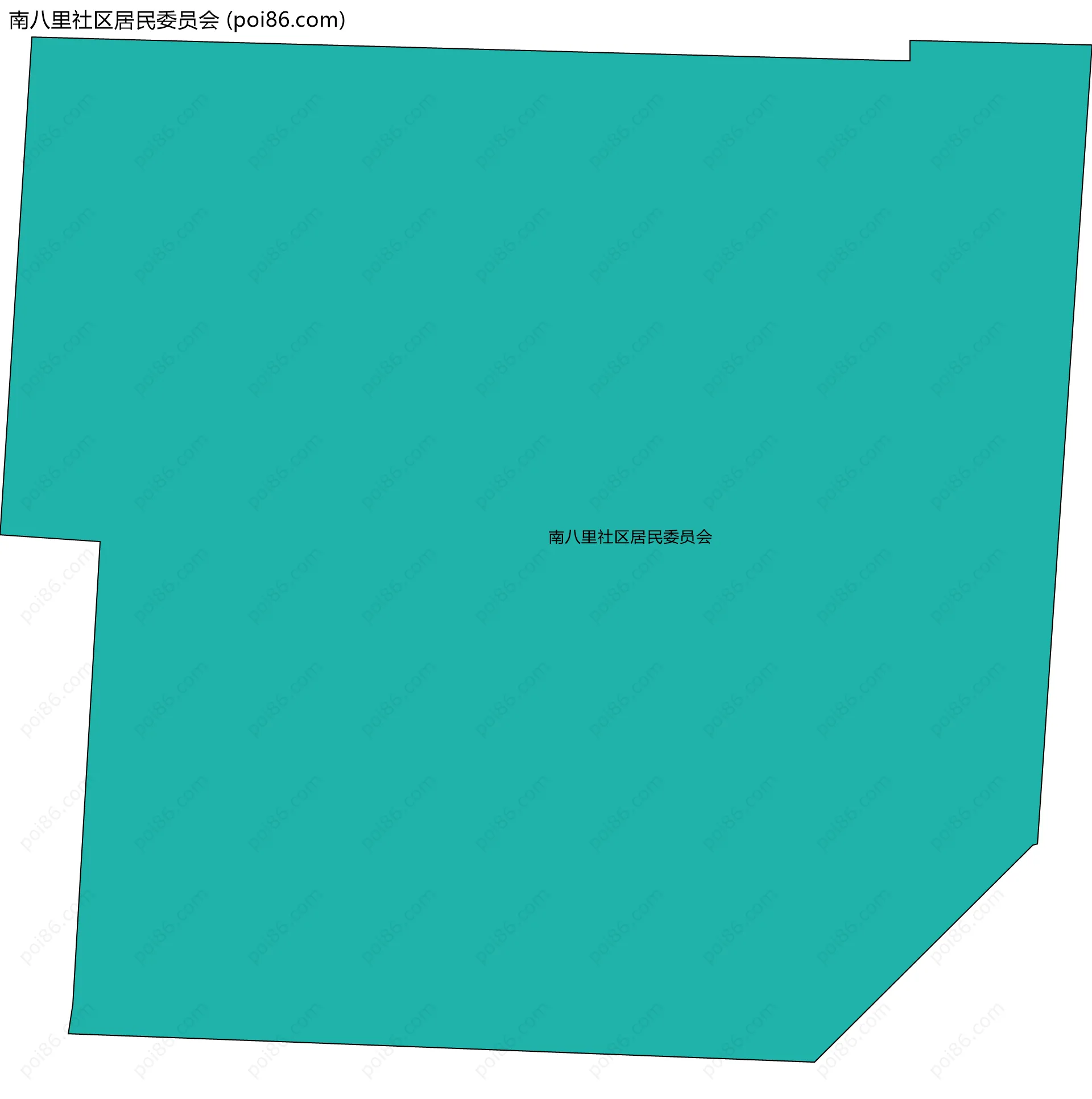 南八里社区居民委员会边界地图