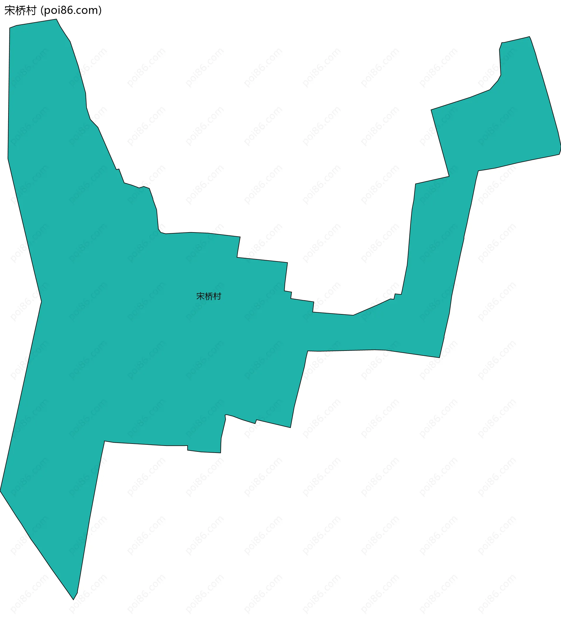 宋桥村边界地图