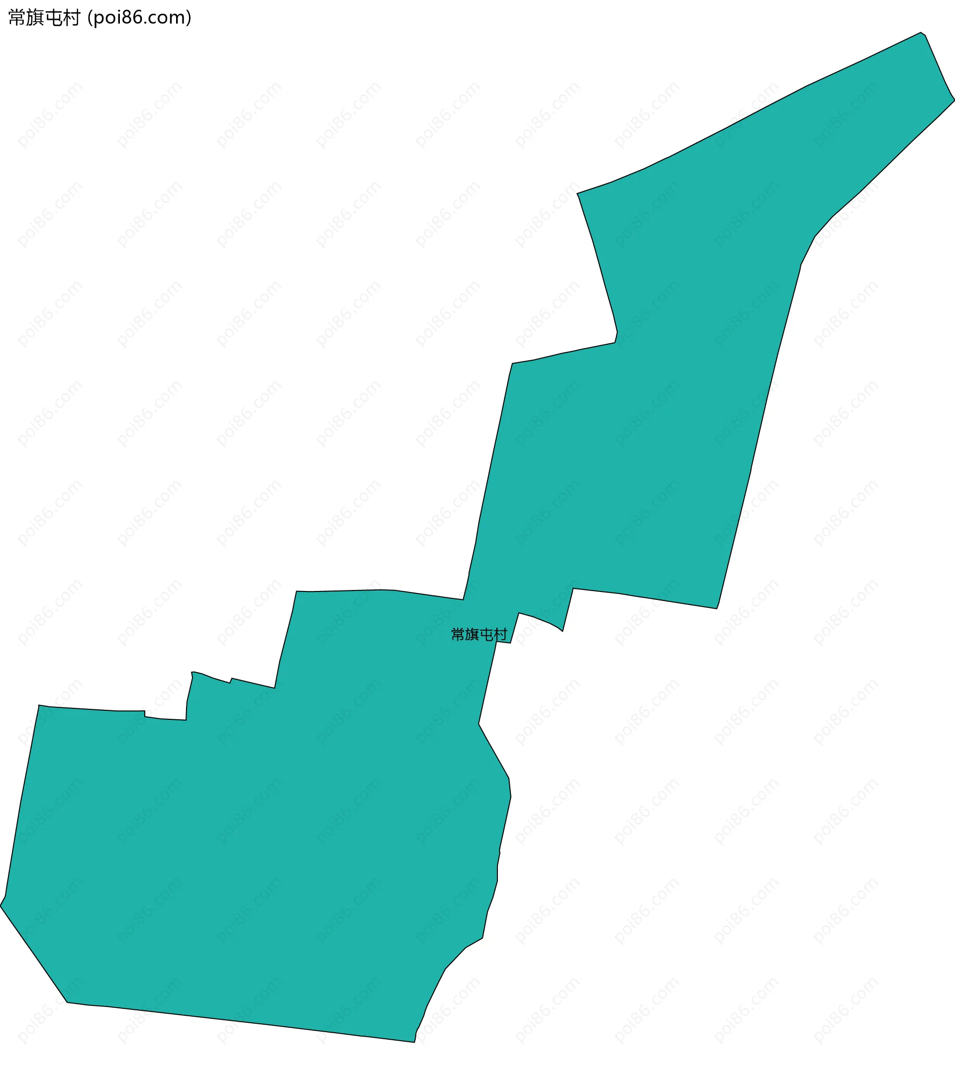 常旗屯村边界地图