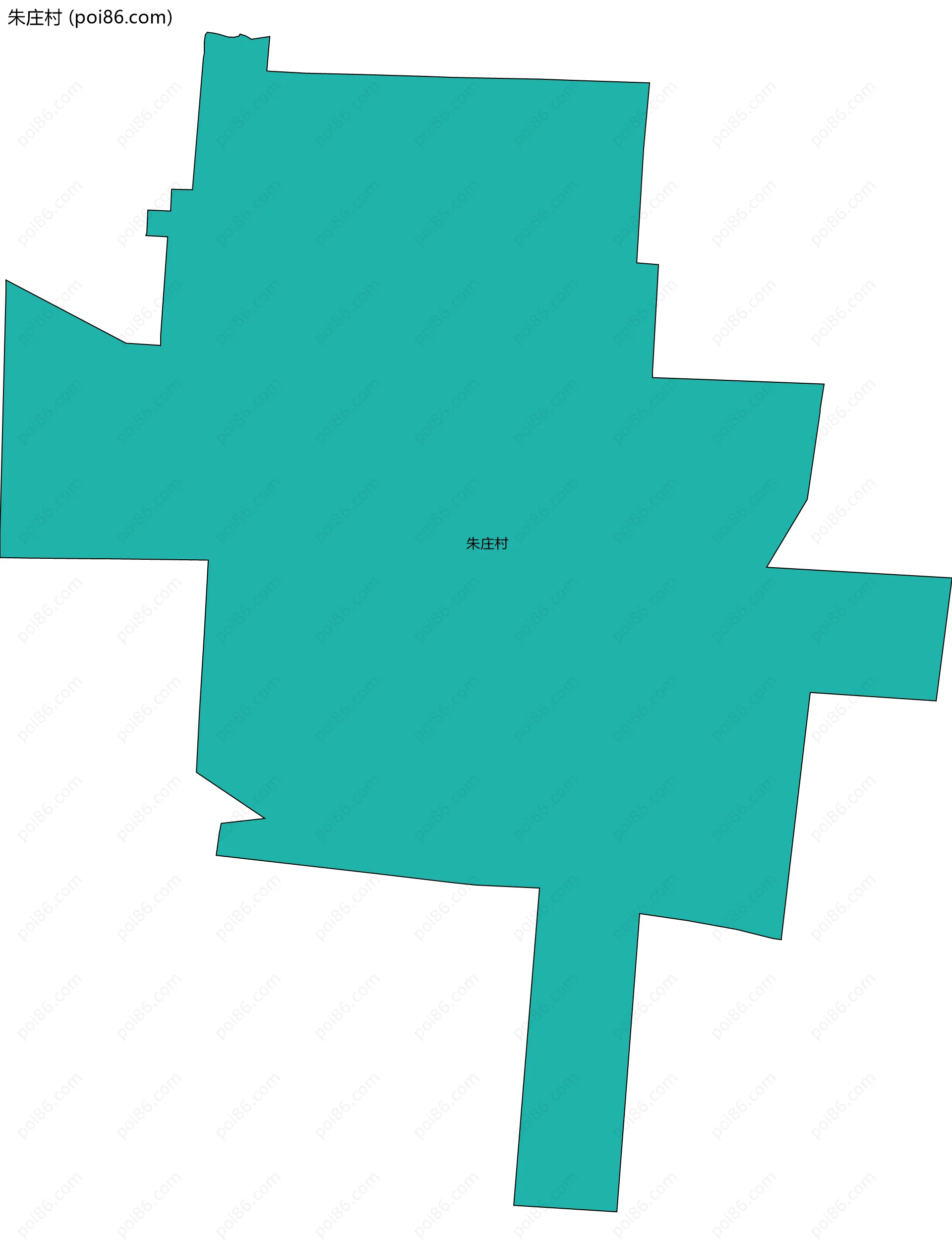 朱庄村边界地图