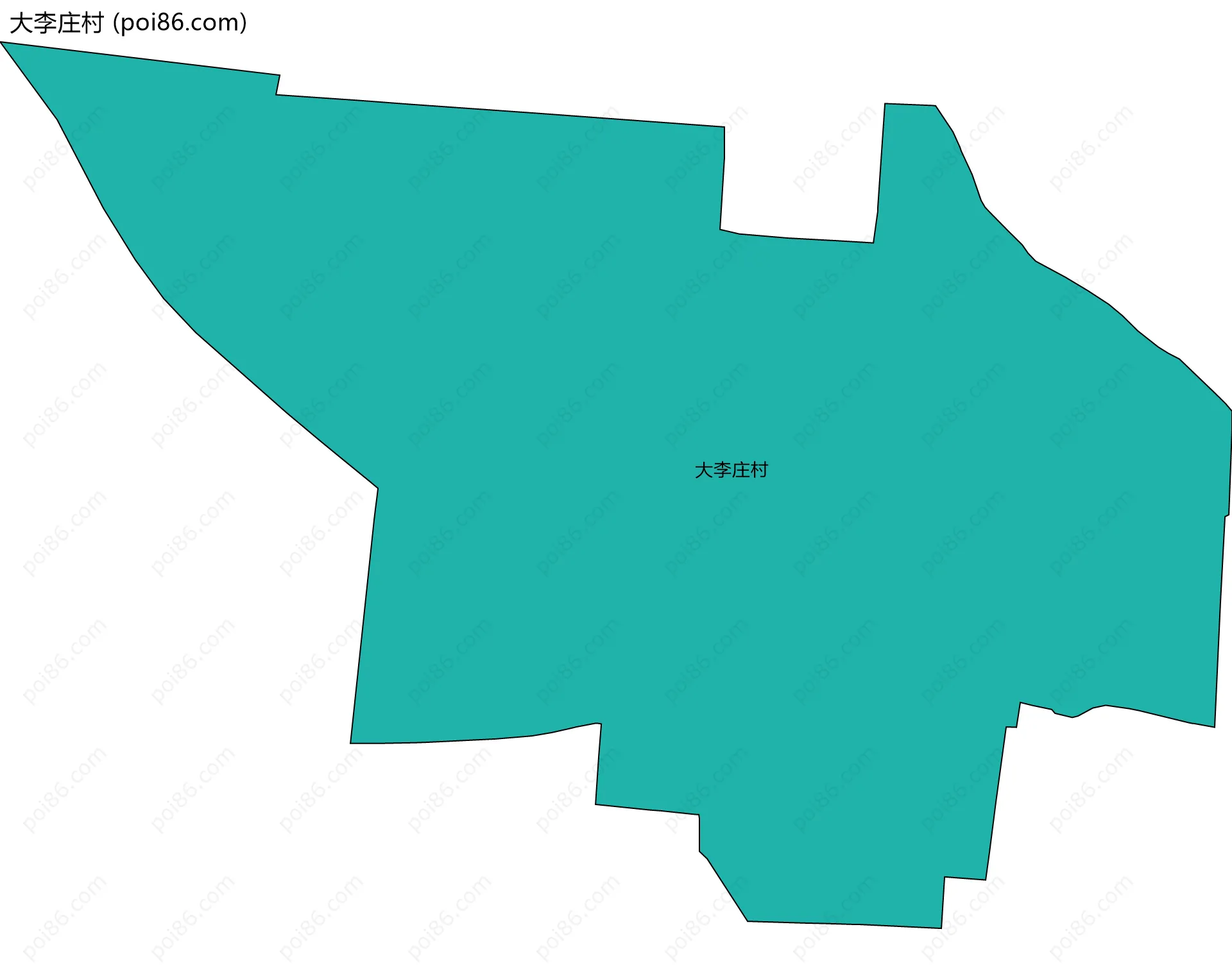 大李庄村边界地图