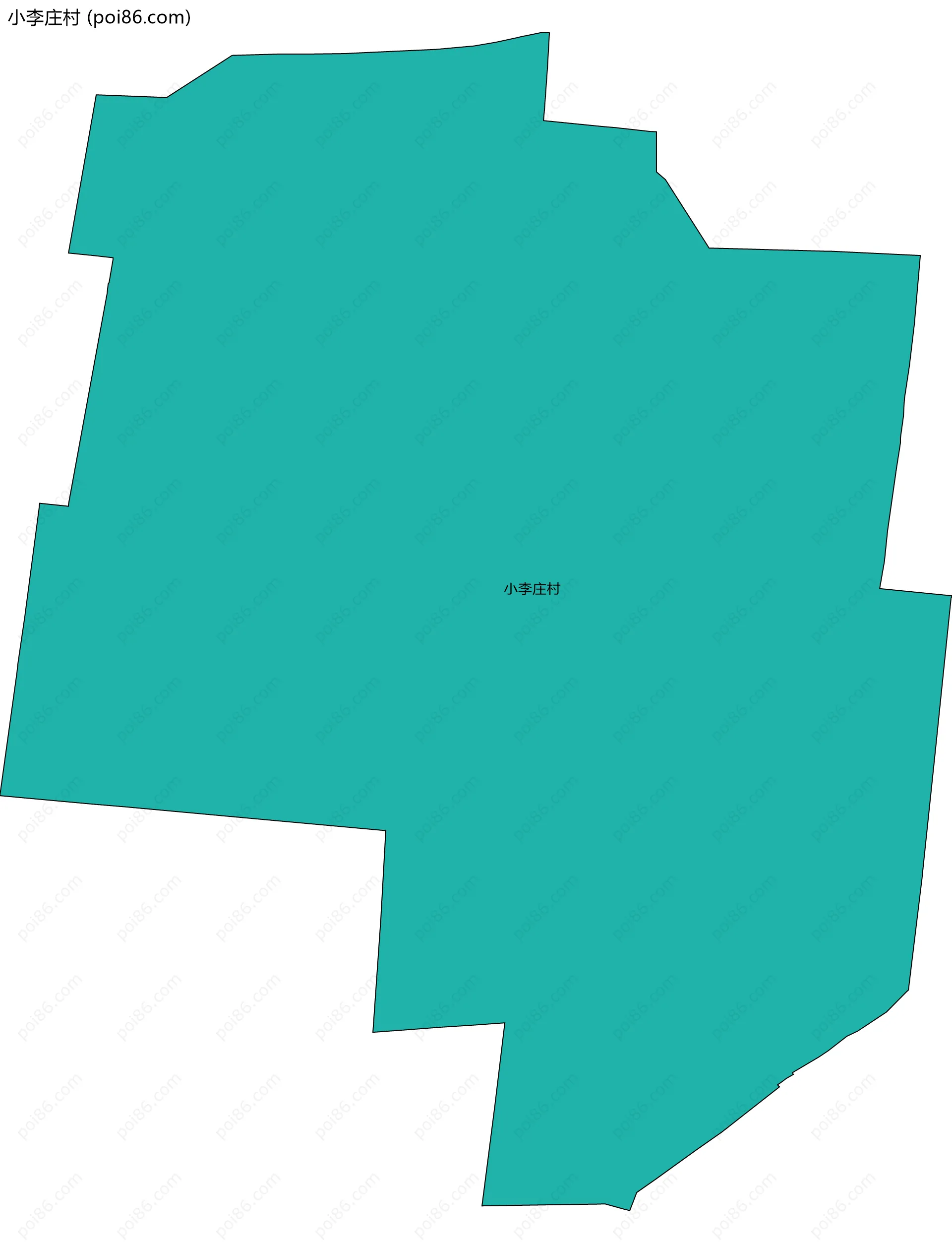 小李庄村边界地图