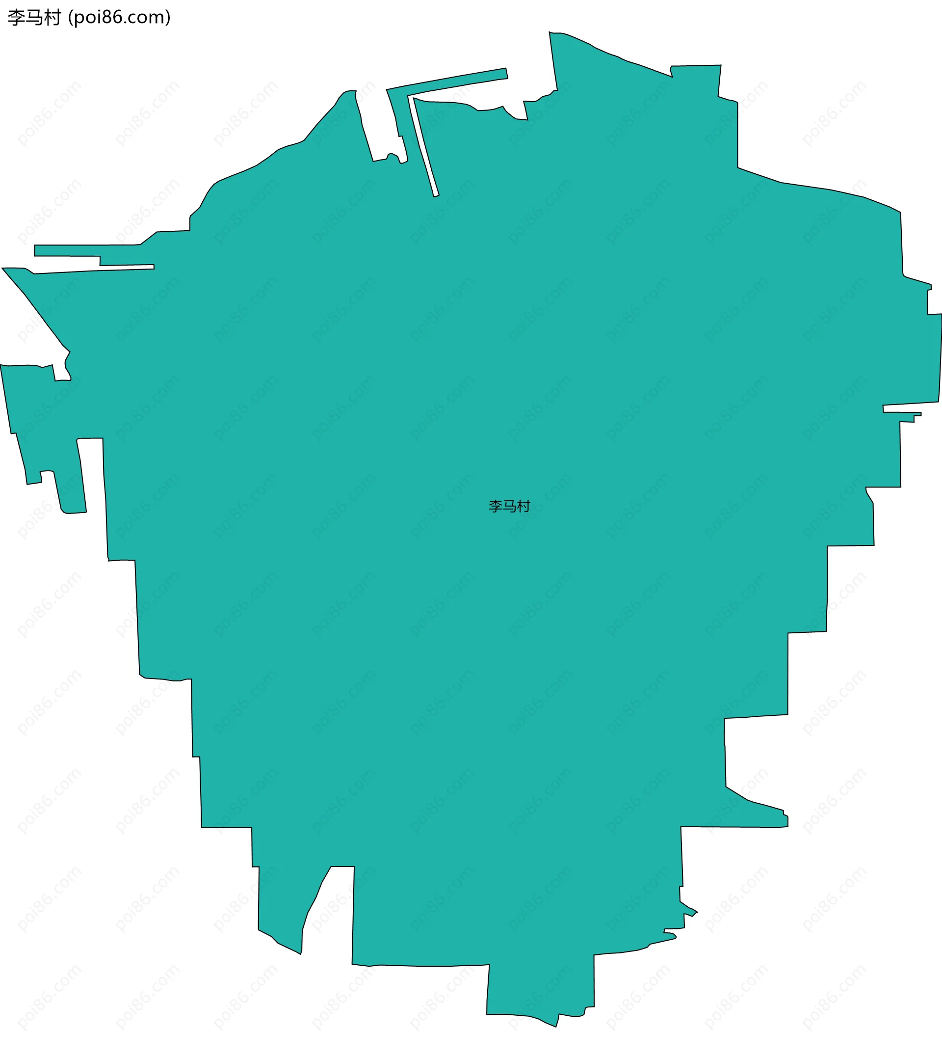 李马村边界地图