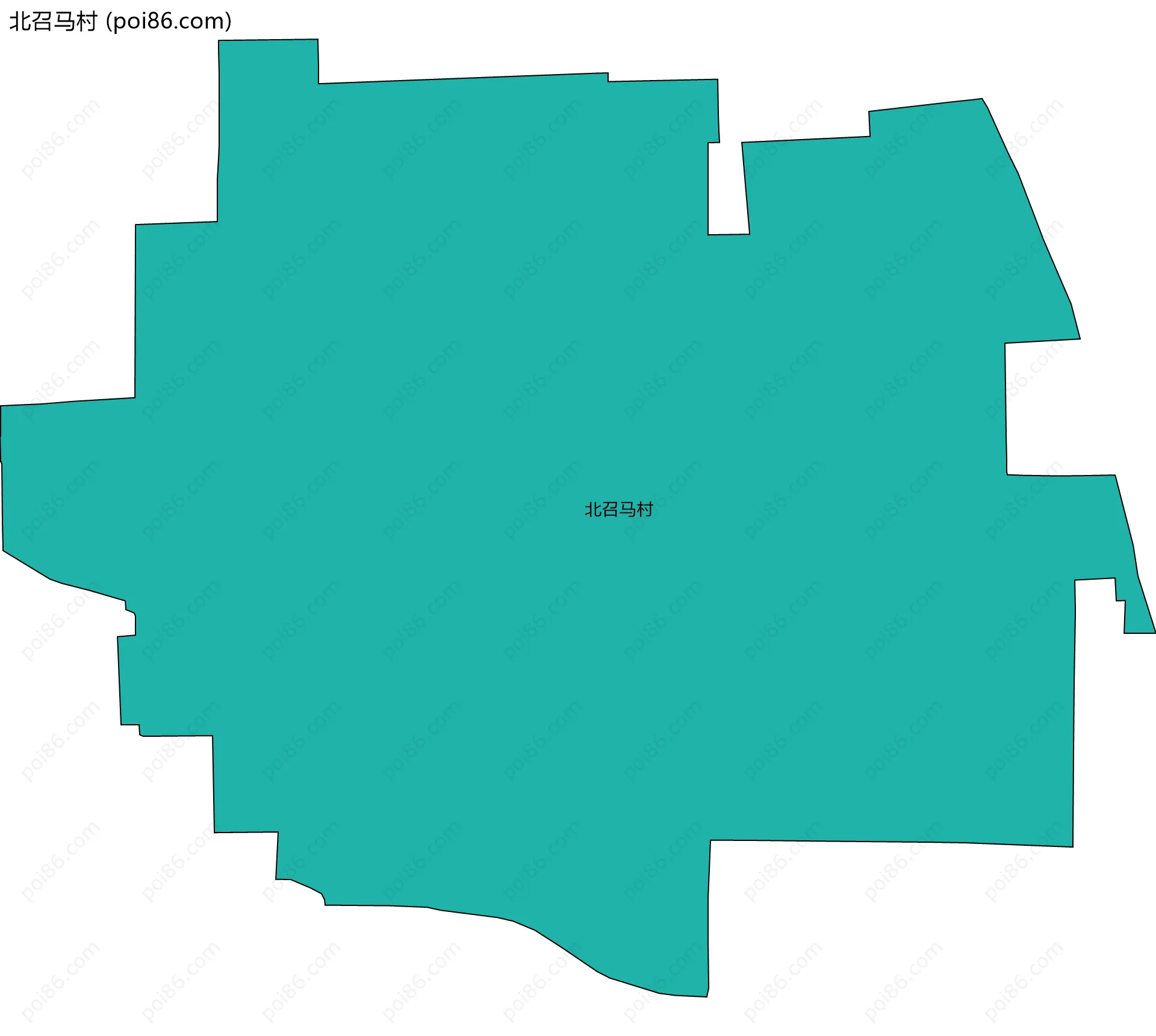 北召马村边界地图
