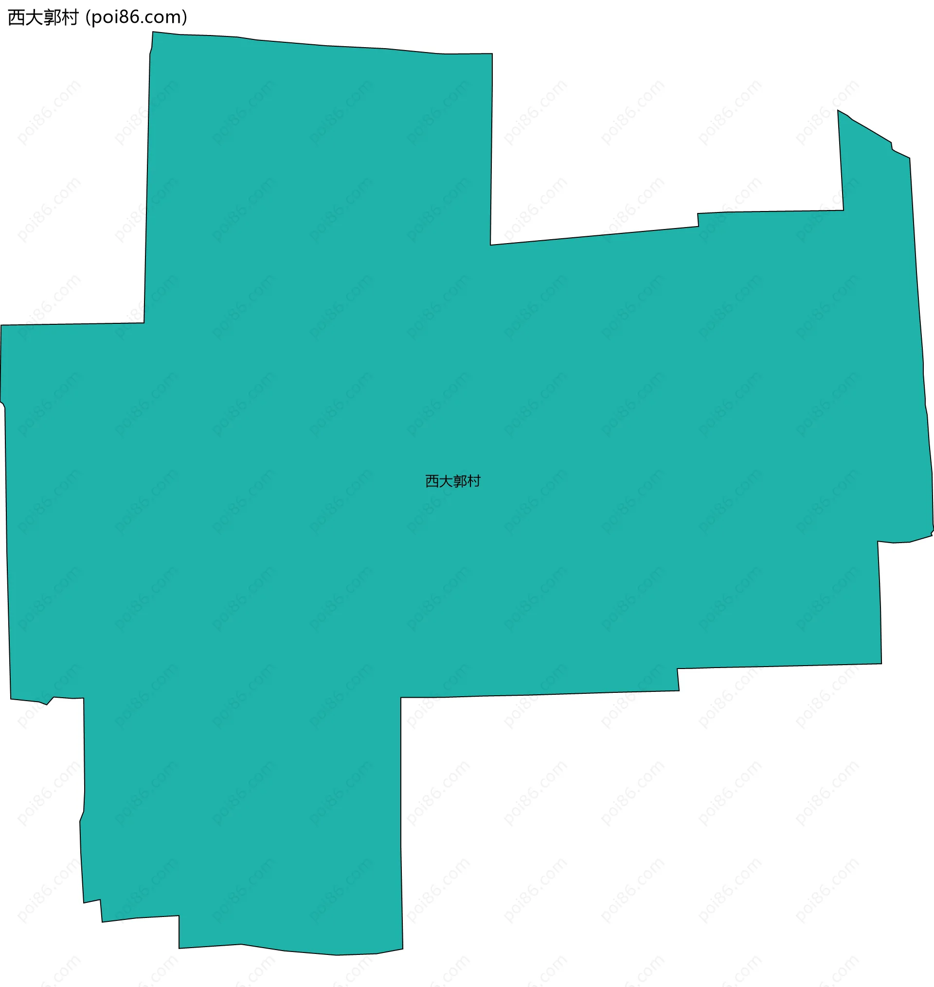 西大郭村边界地图