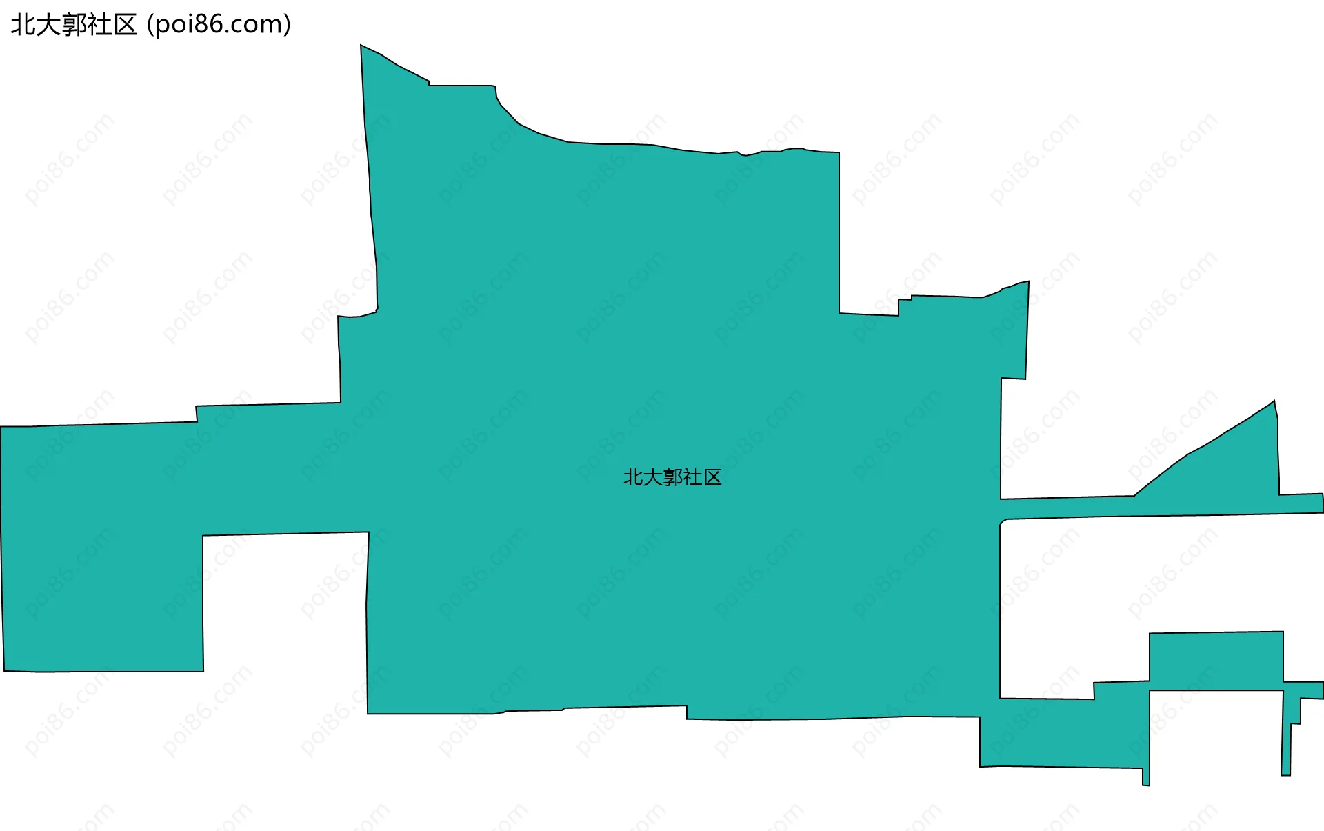 北大郭社区边界地图
