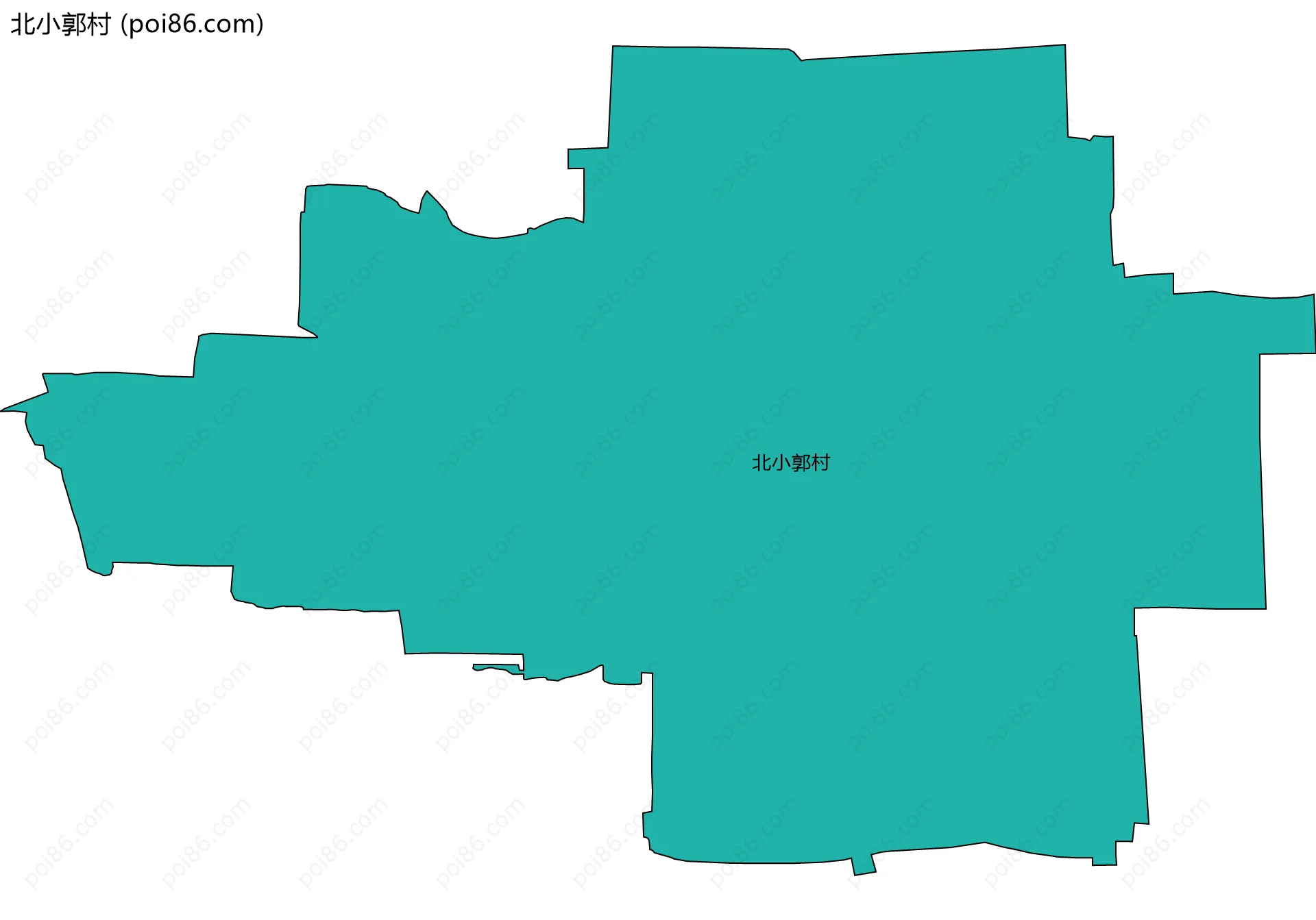 北小郭村边界地图