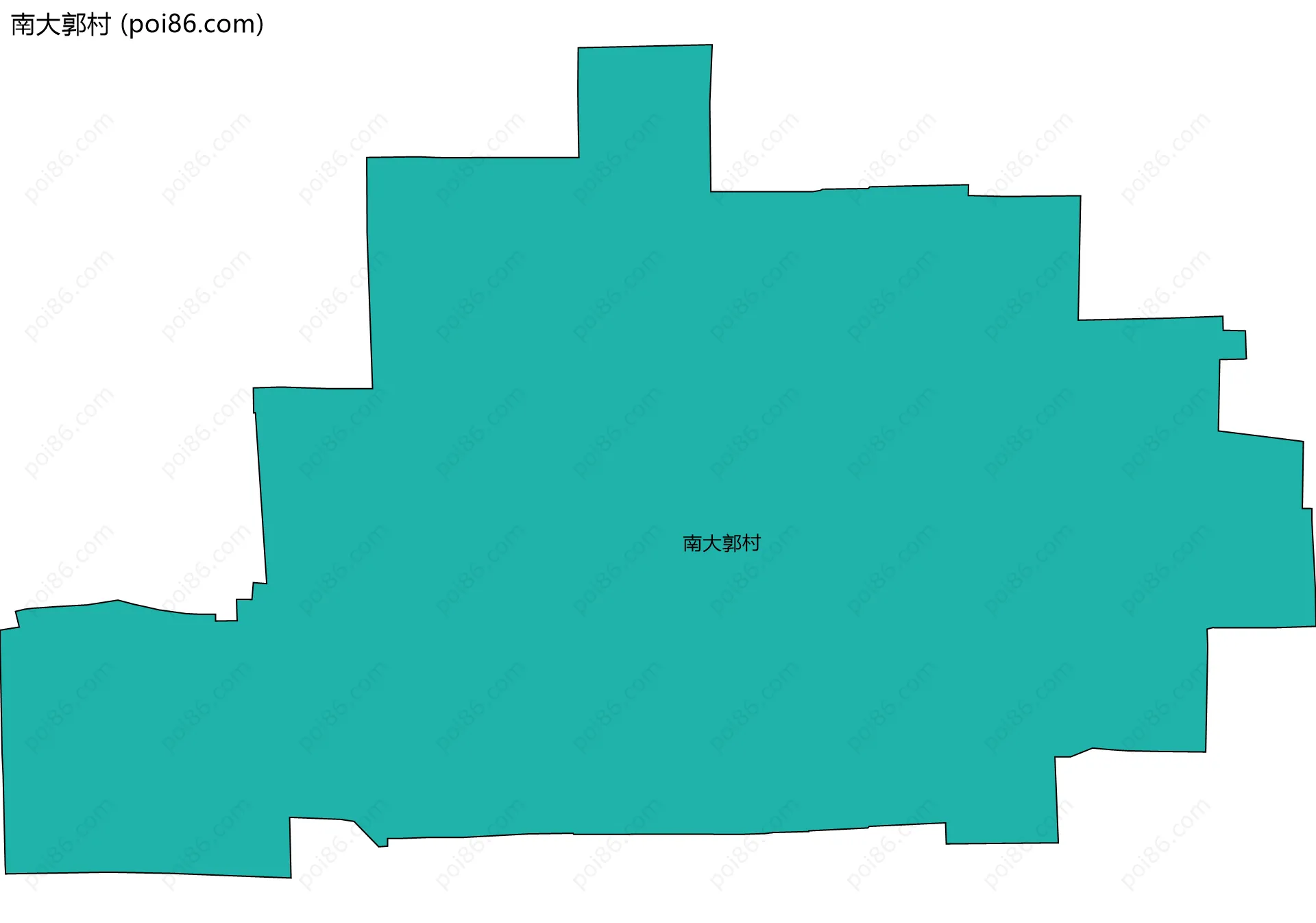 南大郭村边界地图