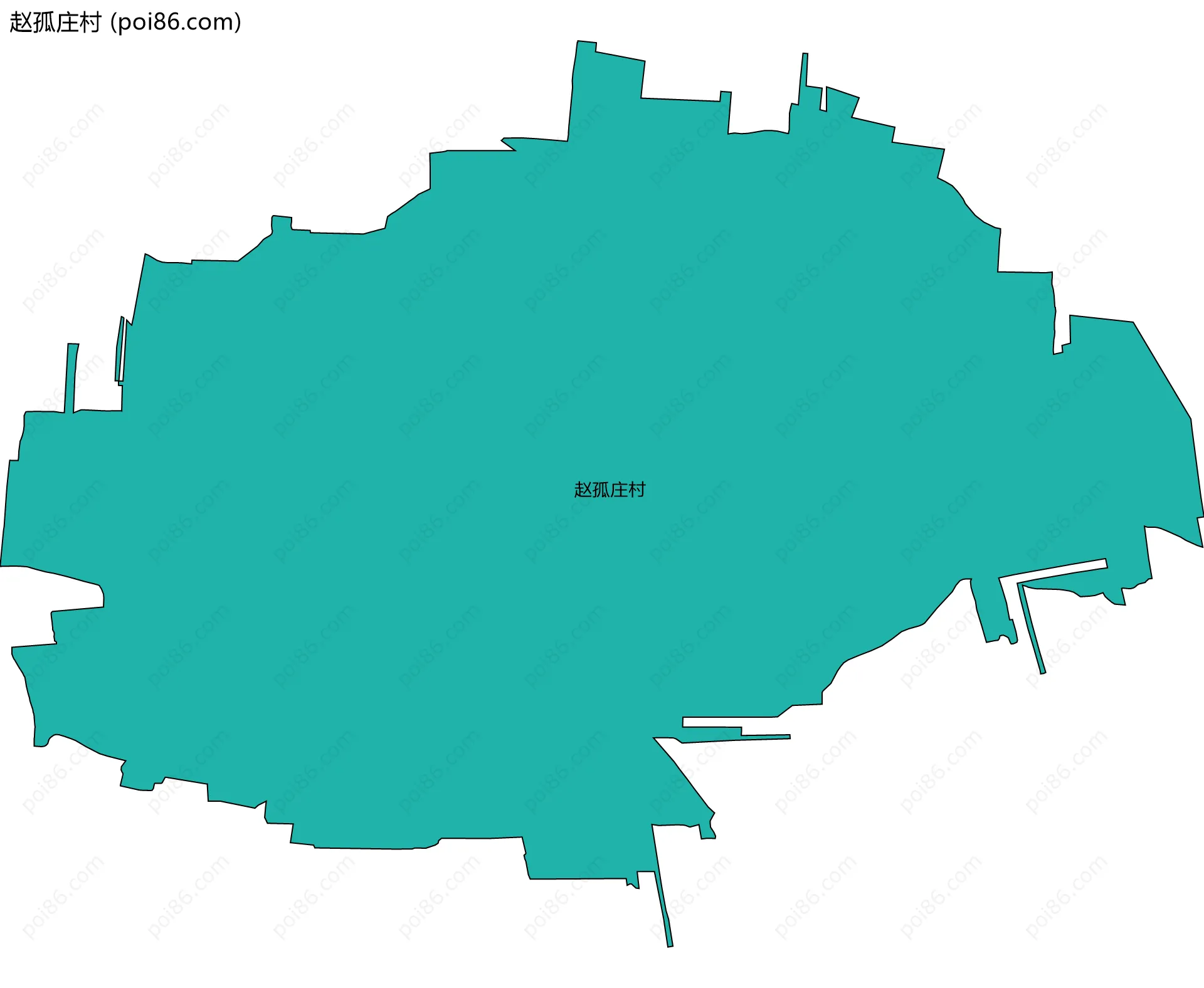 赵孤庄村边界地图