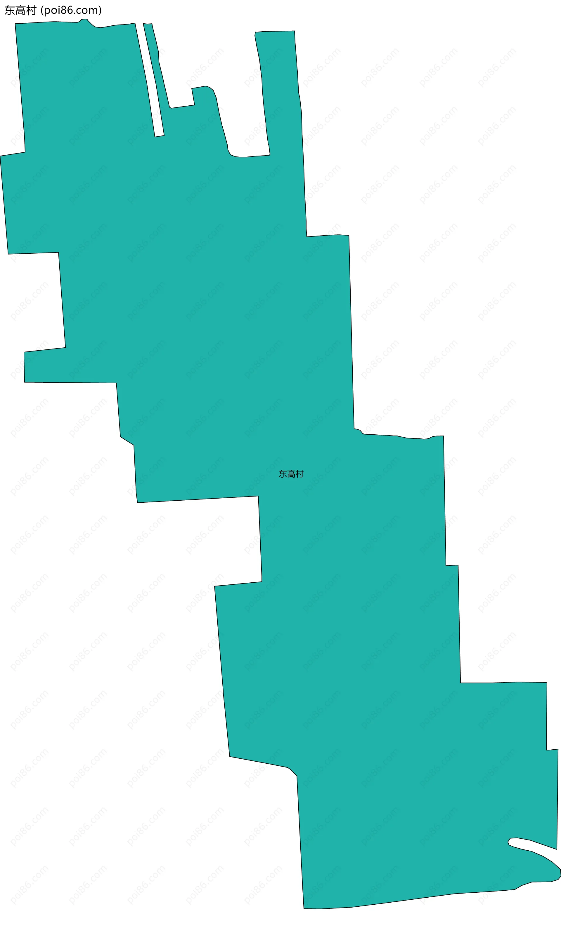 东高村边界地图