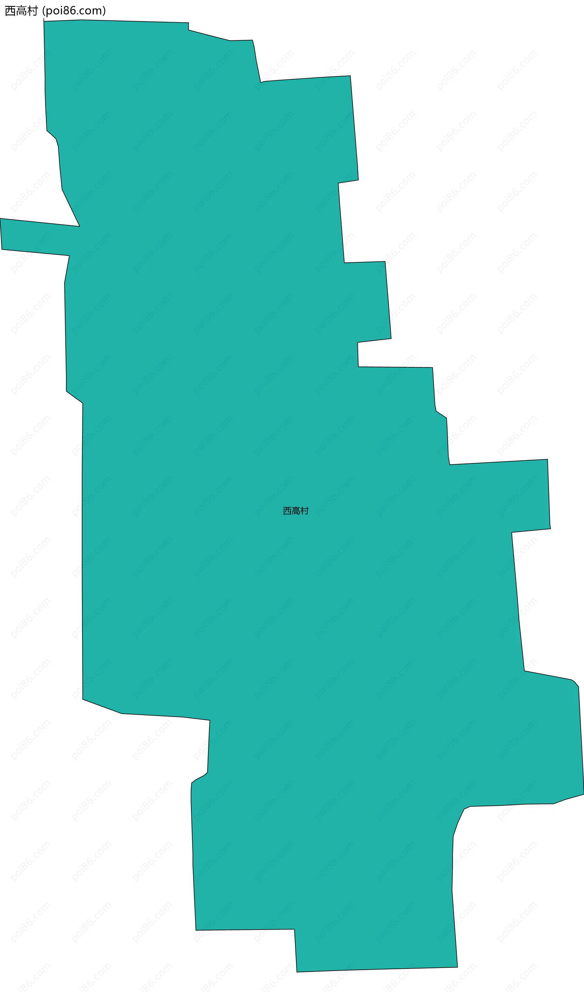 西高村边界地图