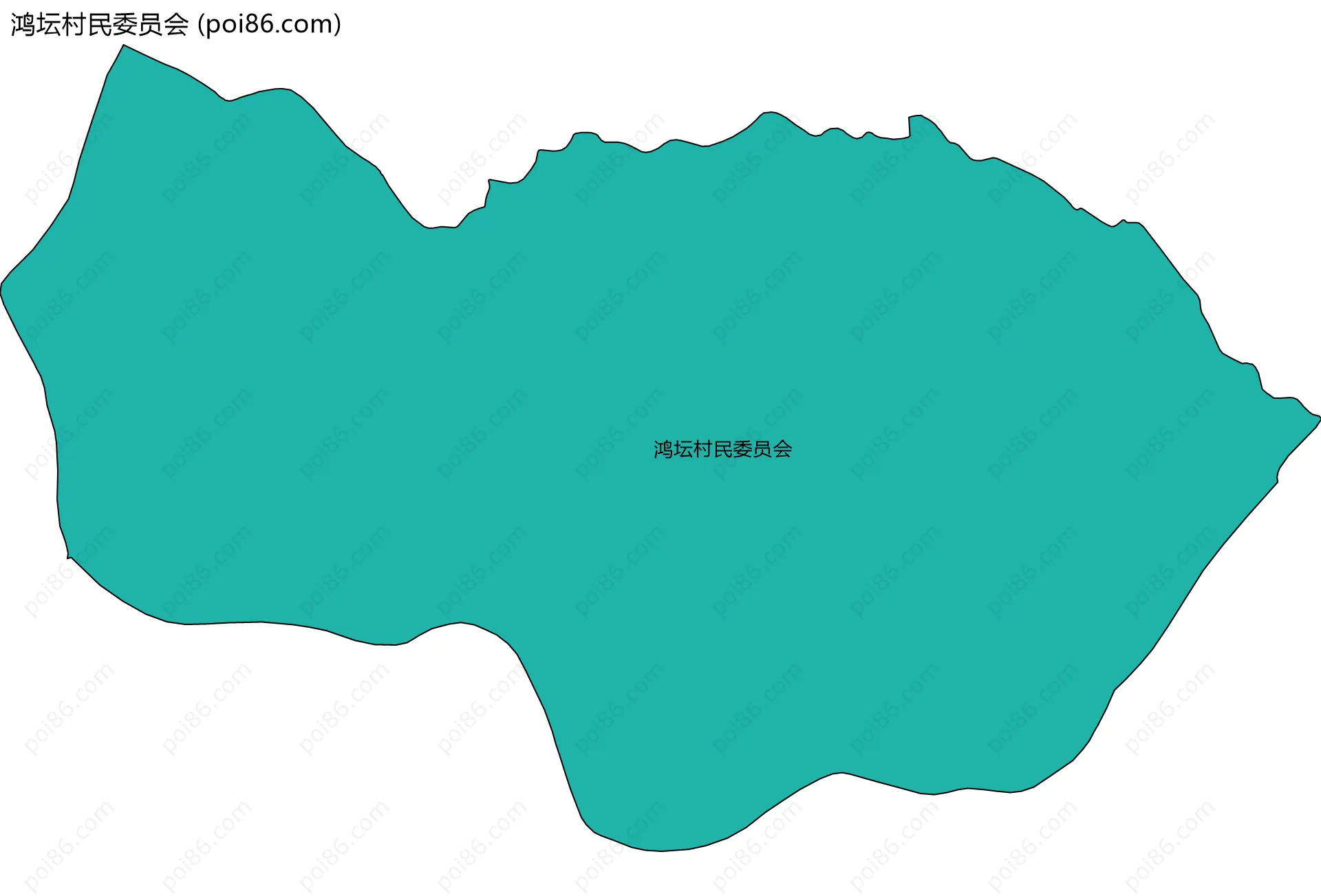 鸿坛村民委员会边界地图