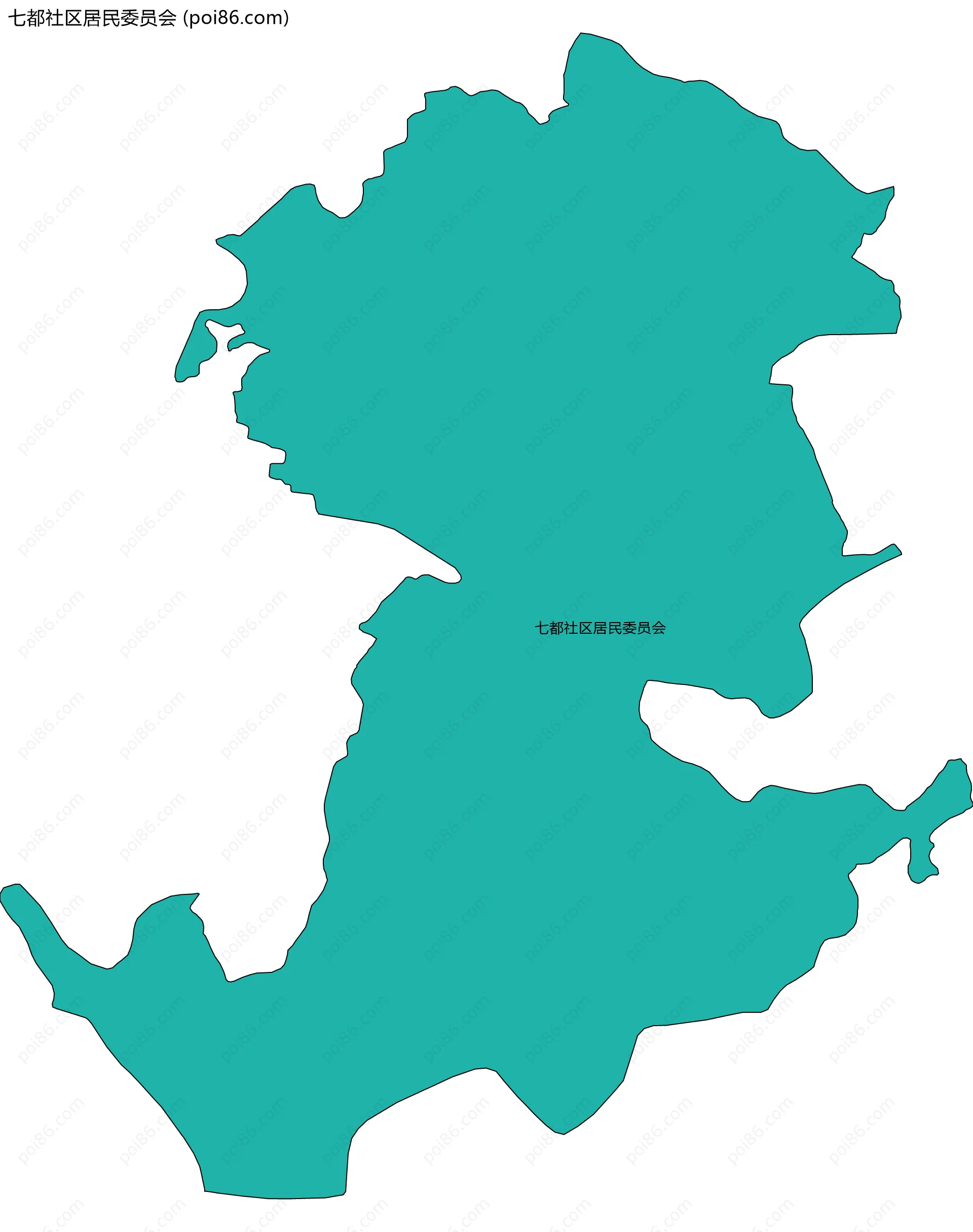 七都社区居民委员会边界地图