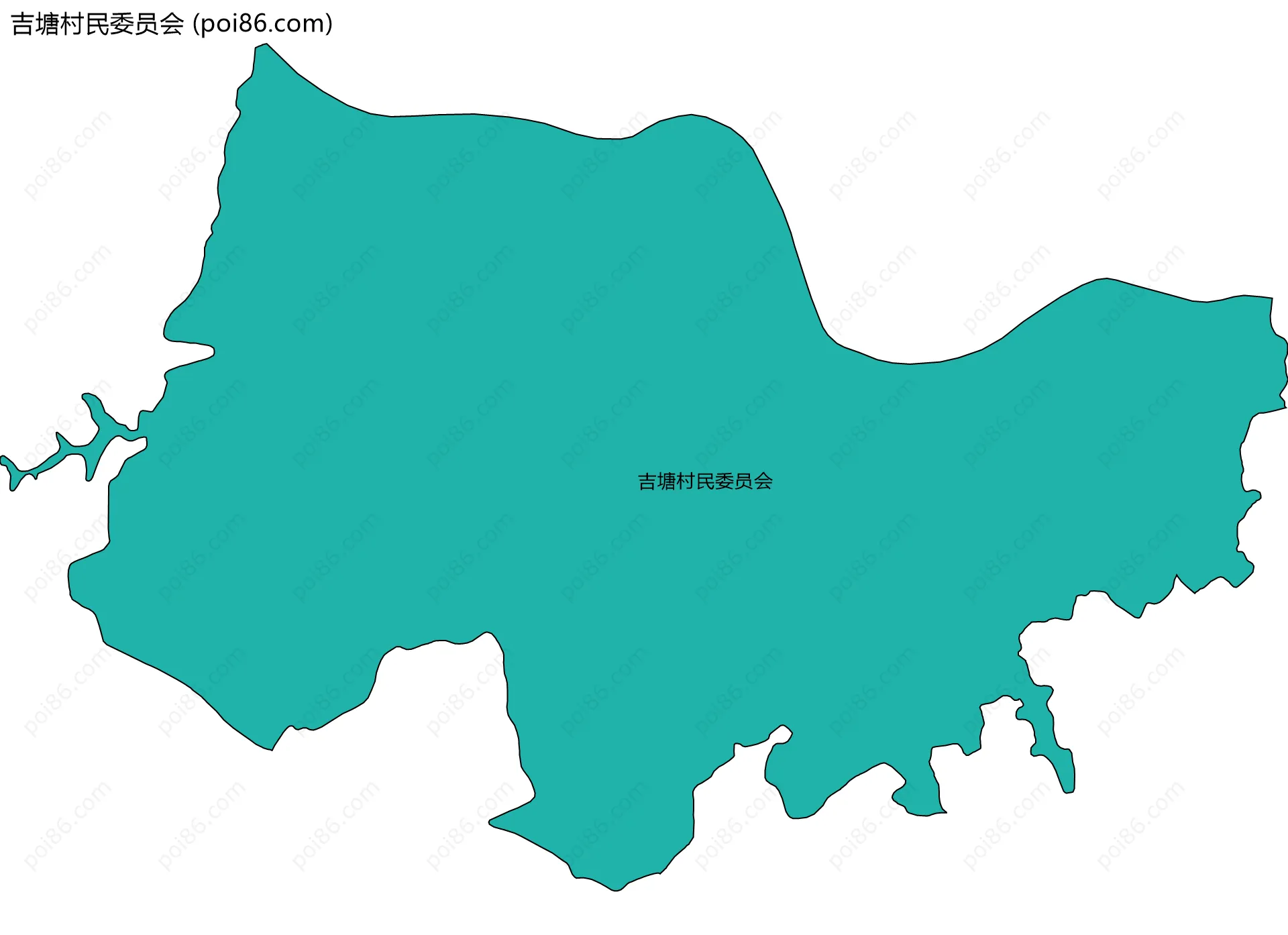 吉塘村民委员会边界地图