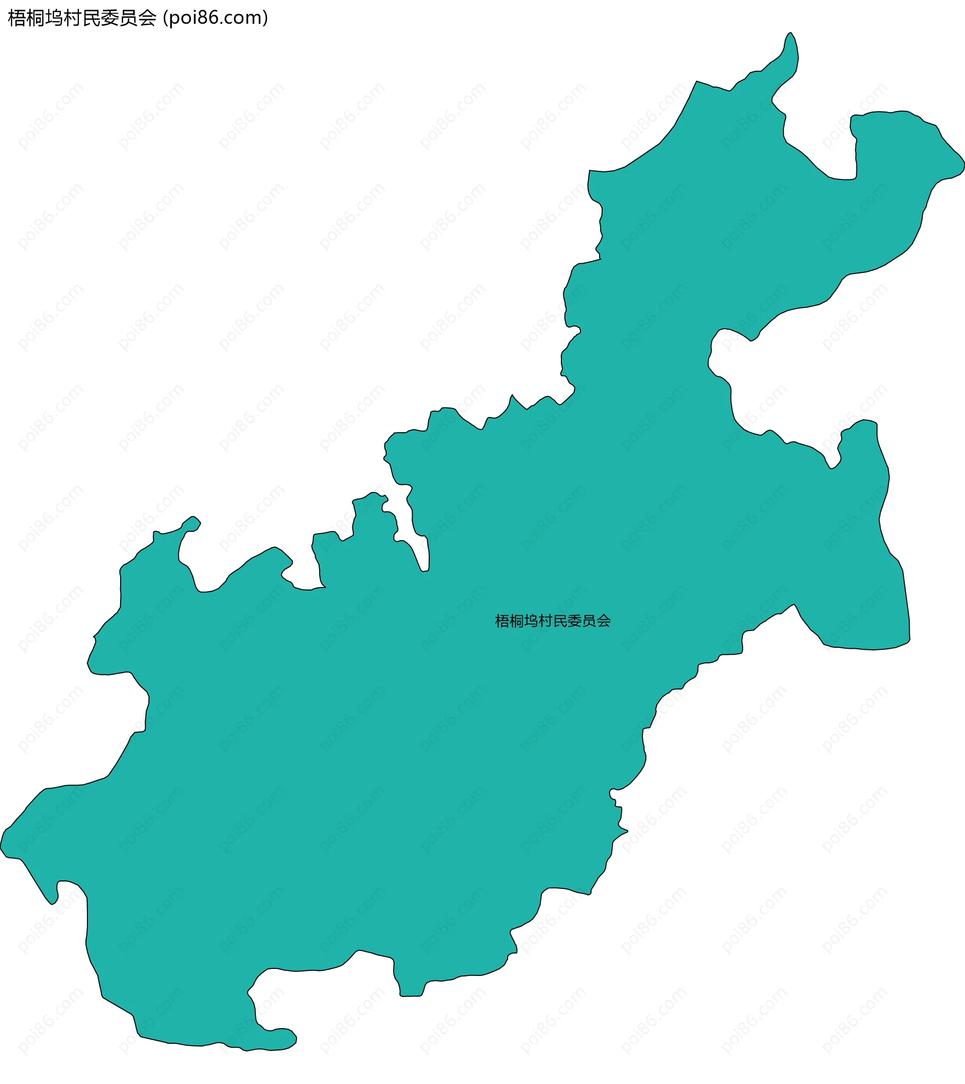 梧桐坞村民委员会边界地图