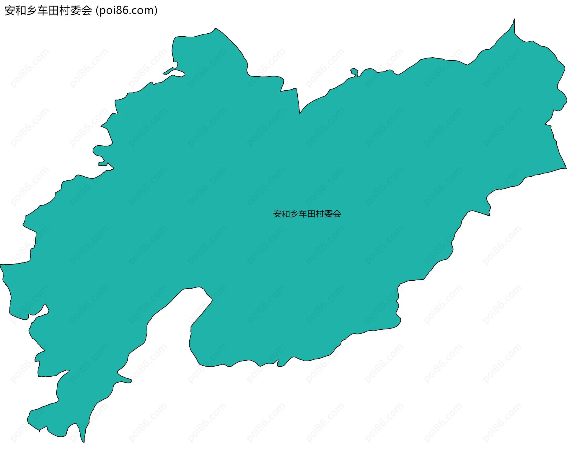 安和乡车田村委会边界地图