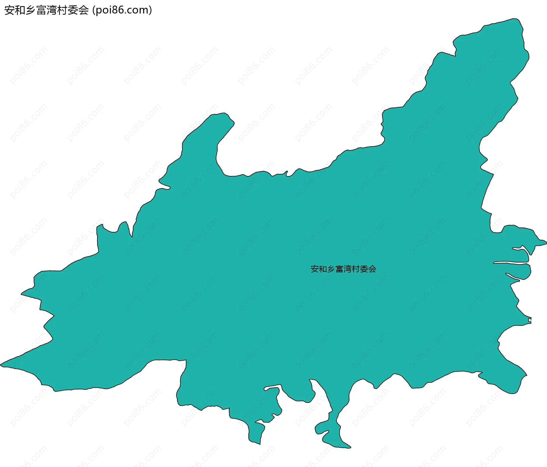 安和乡富湾村委会边界地图