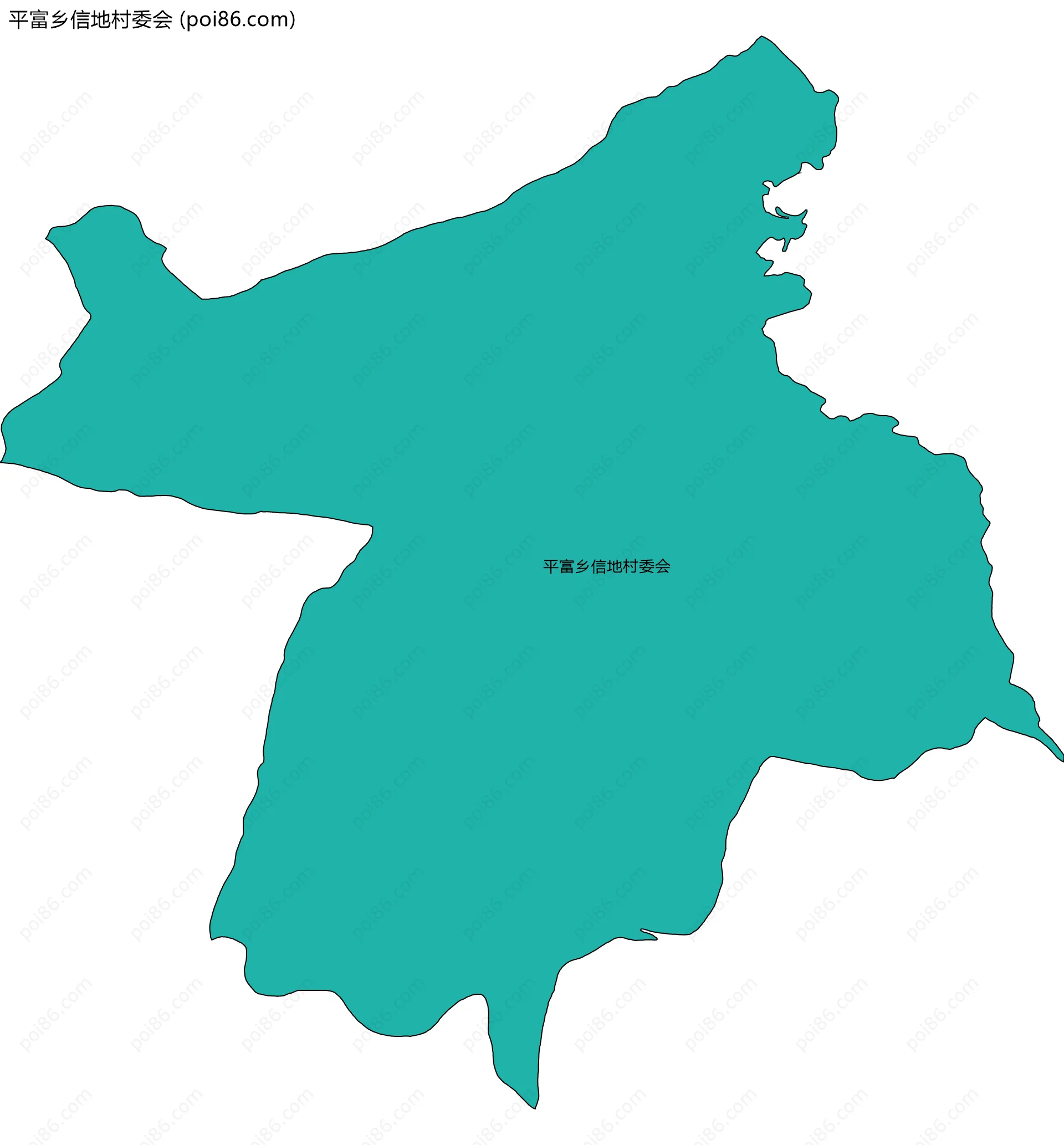 平富乡信地村委会边界地图