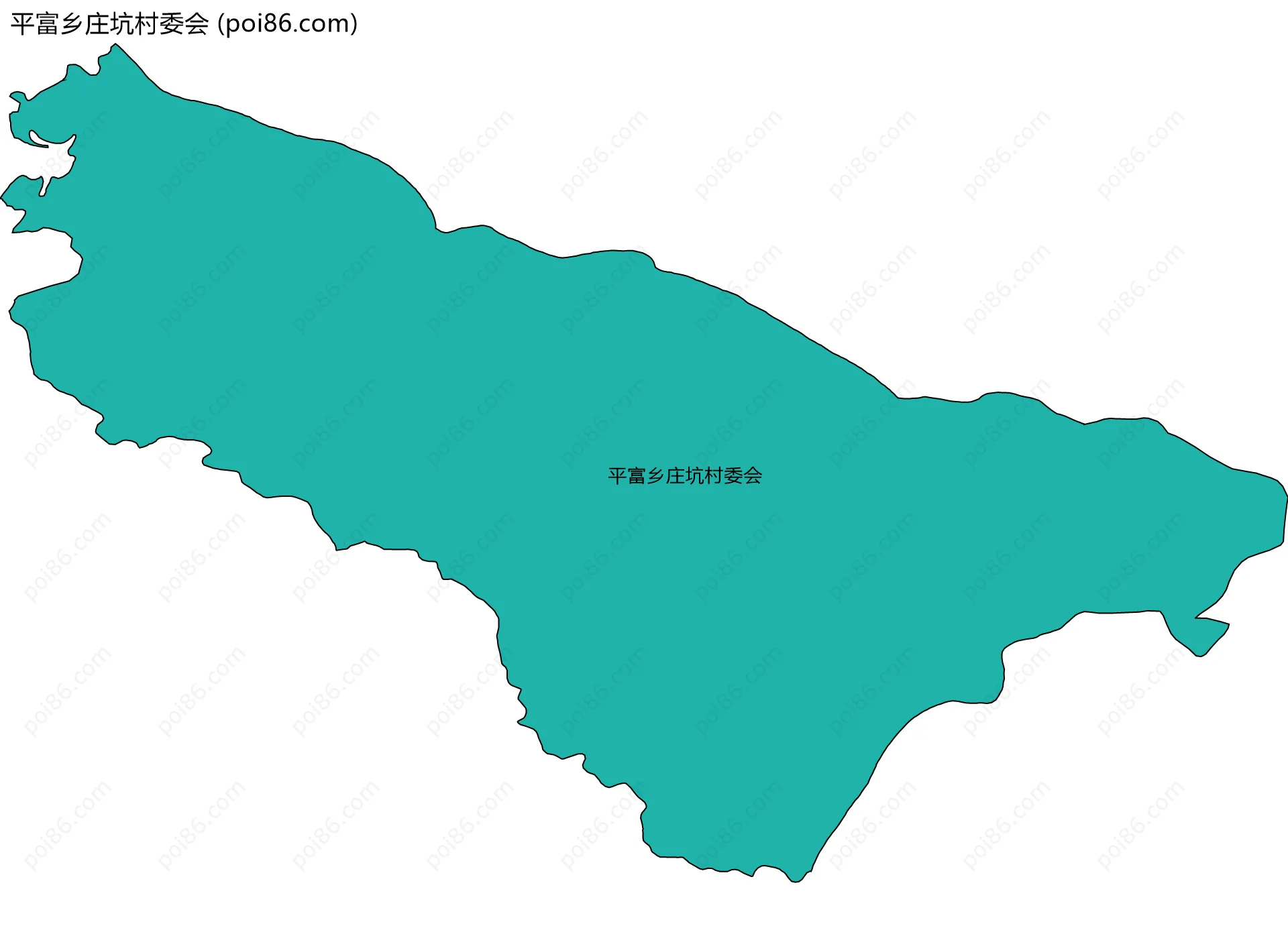 平富乡庄坑村委会边界地图