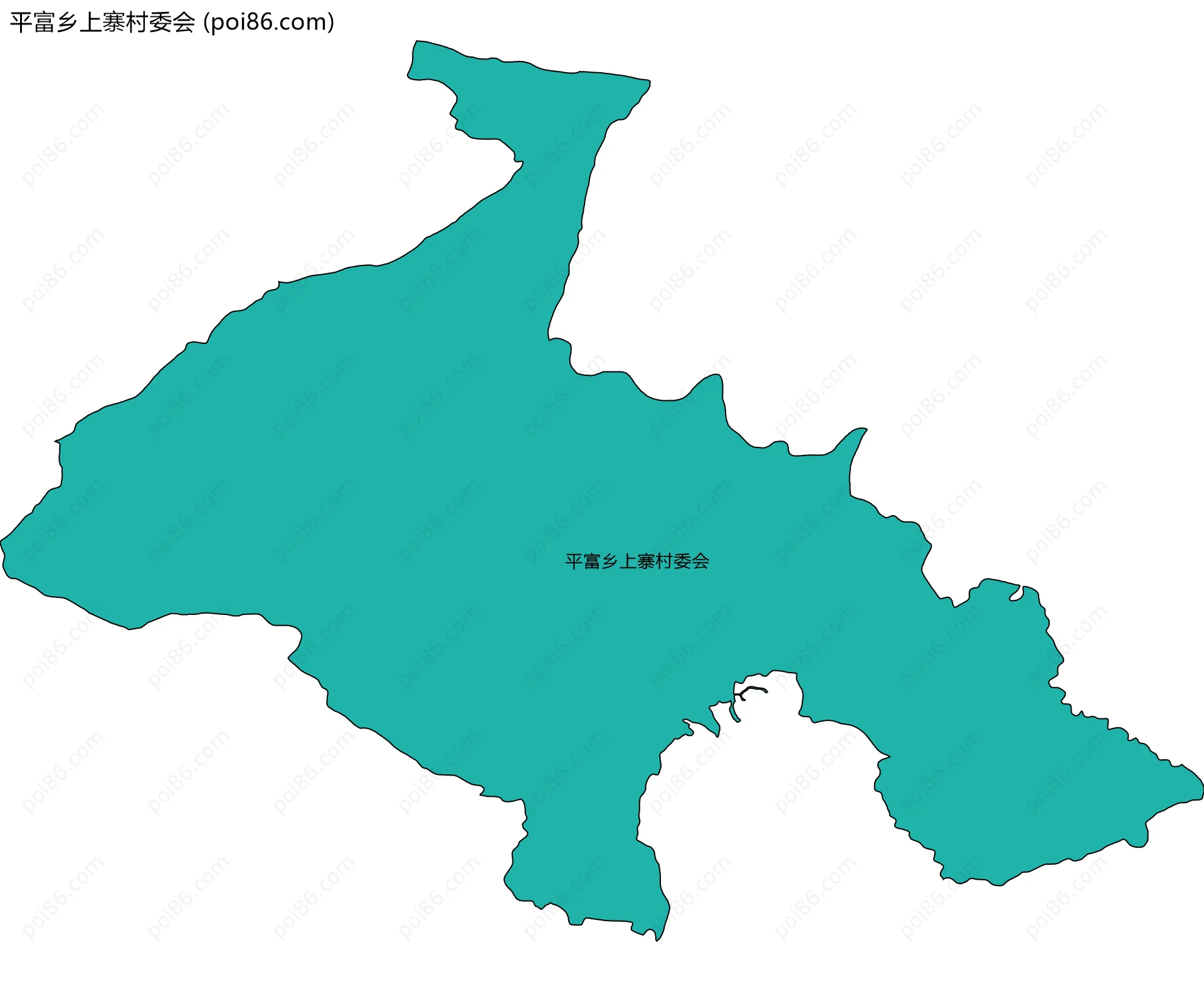 平富乡上寨村委会边界地图