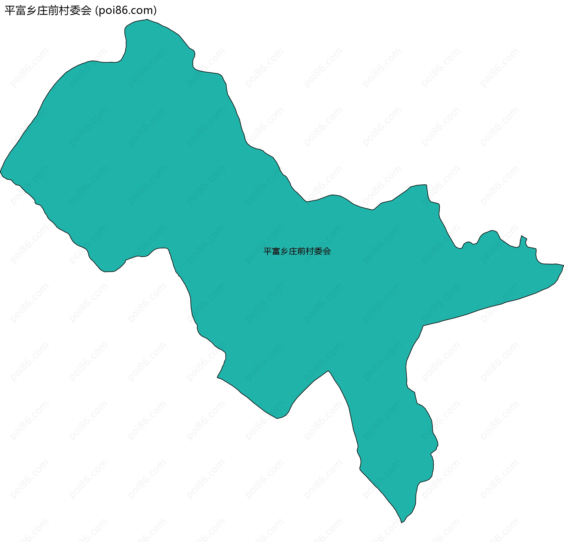 平富乡庄前村委会边界地图