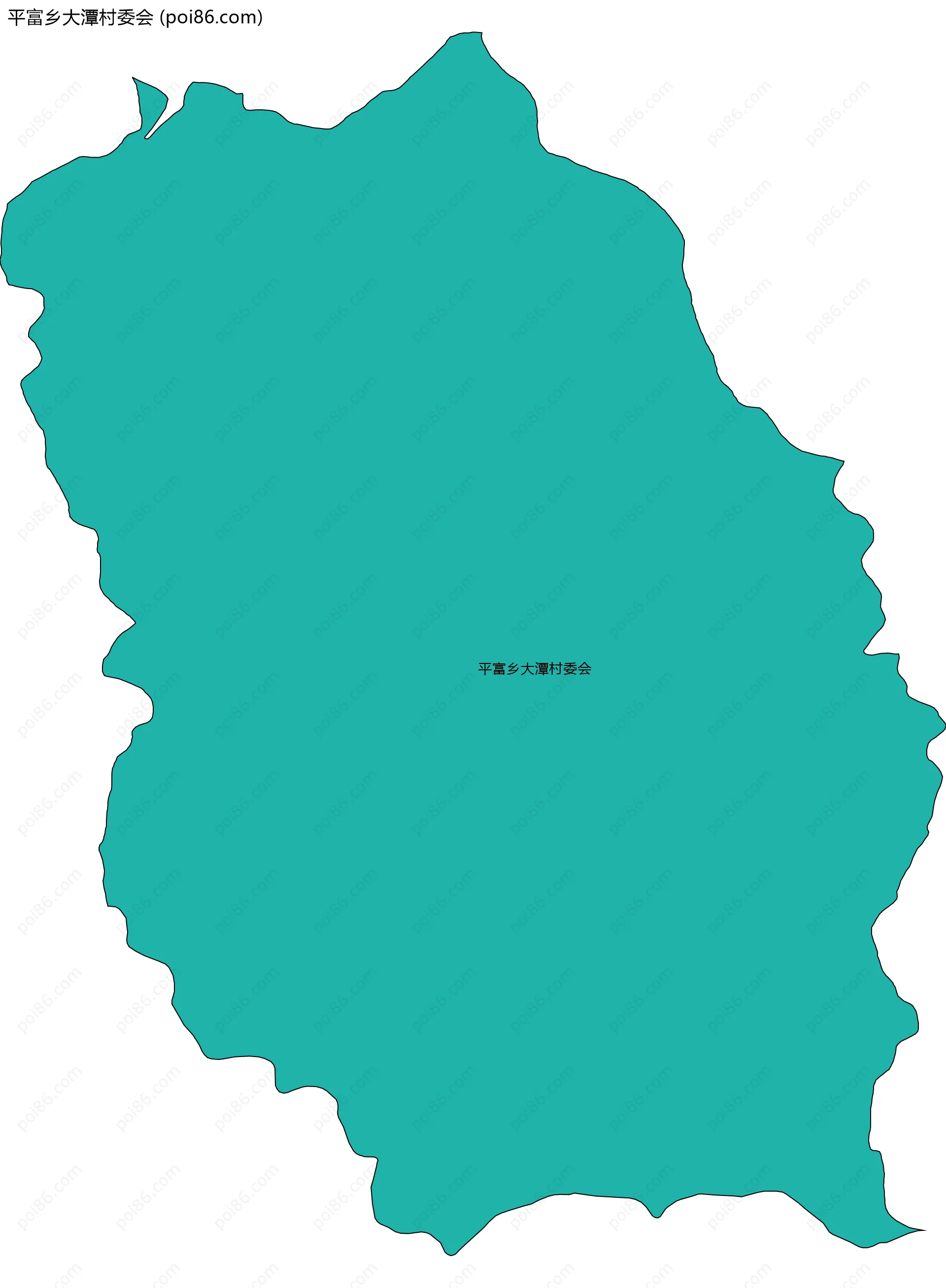 平富乡大潭村委会边界地图