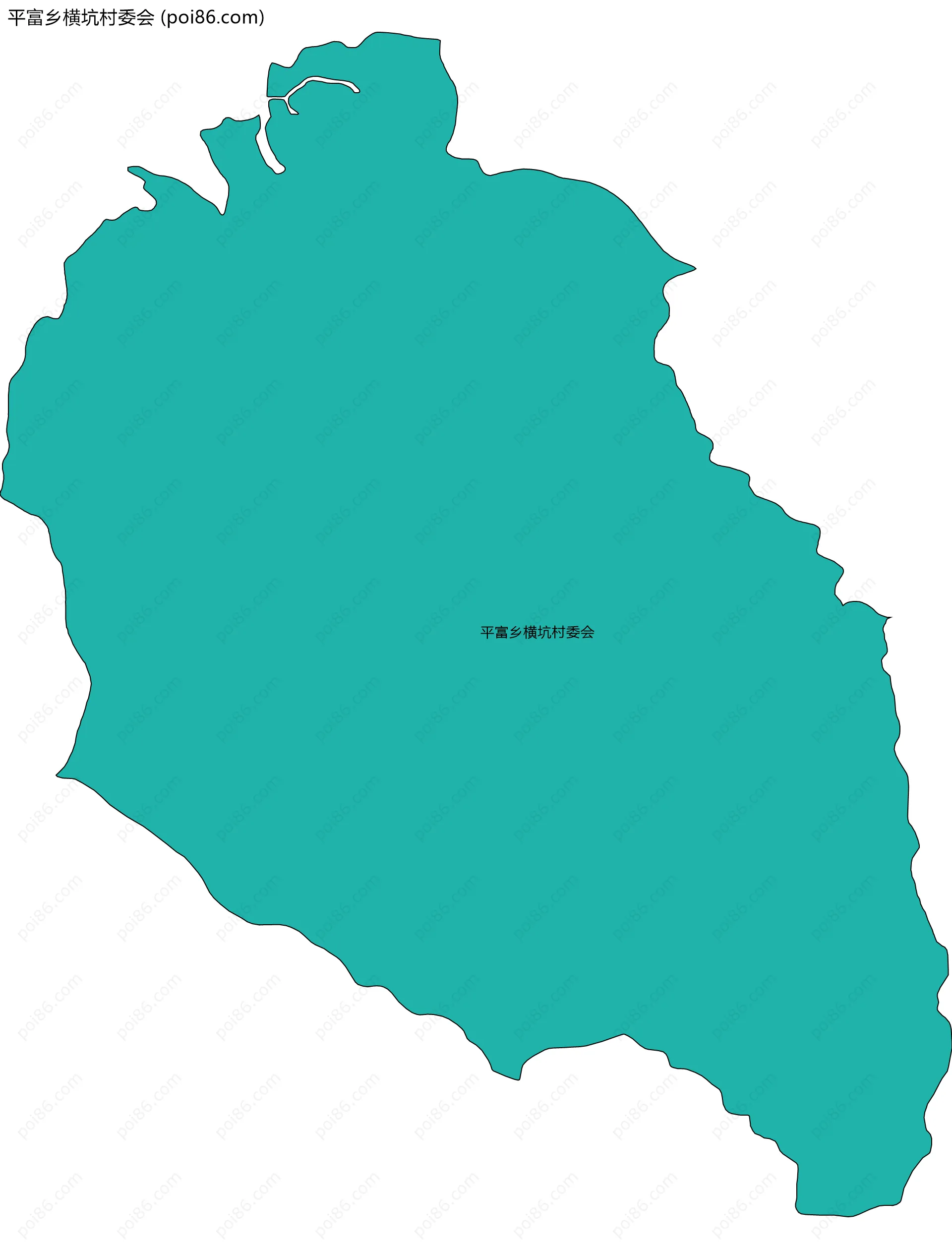 平富乡横坑村委会边界地图