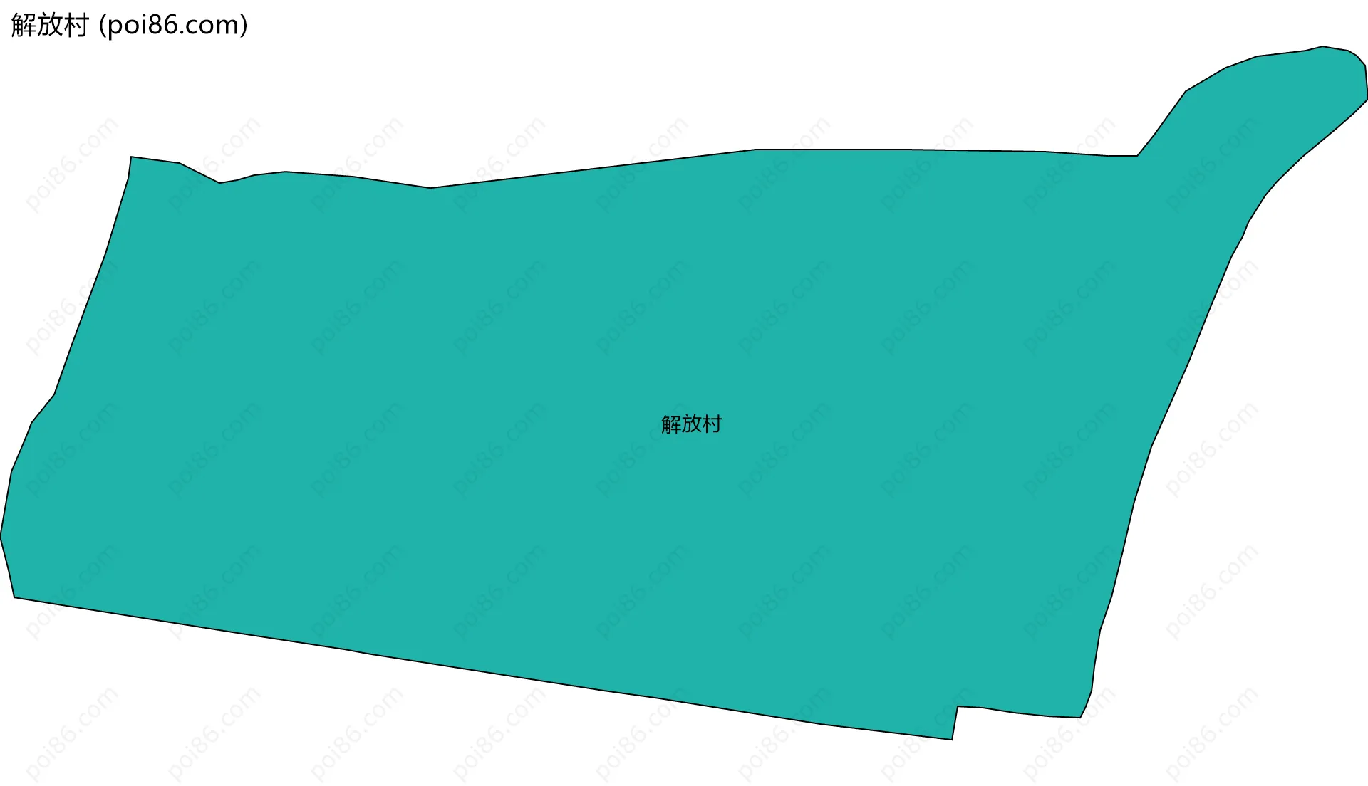 解放村边界地图