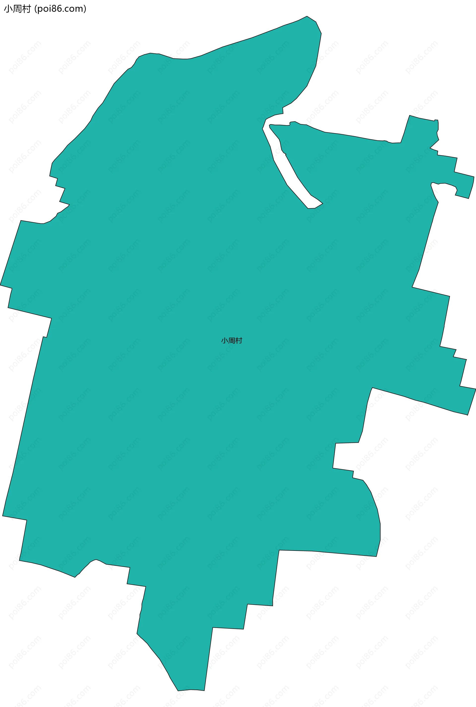 小周村边界地图