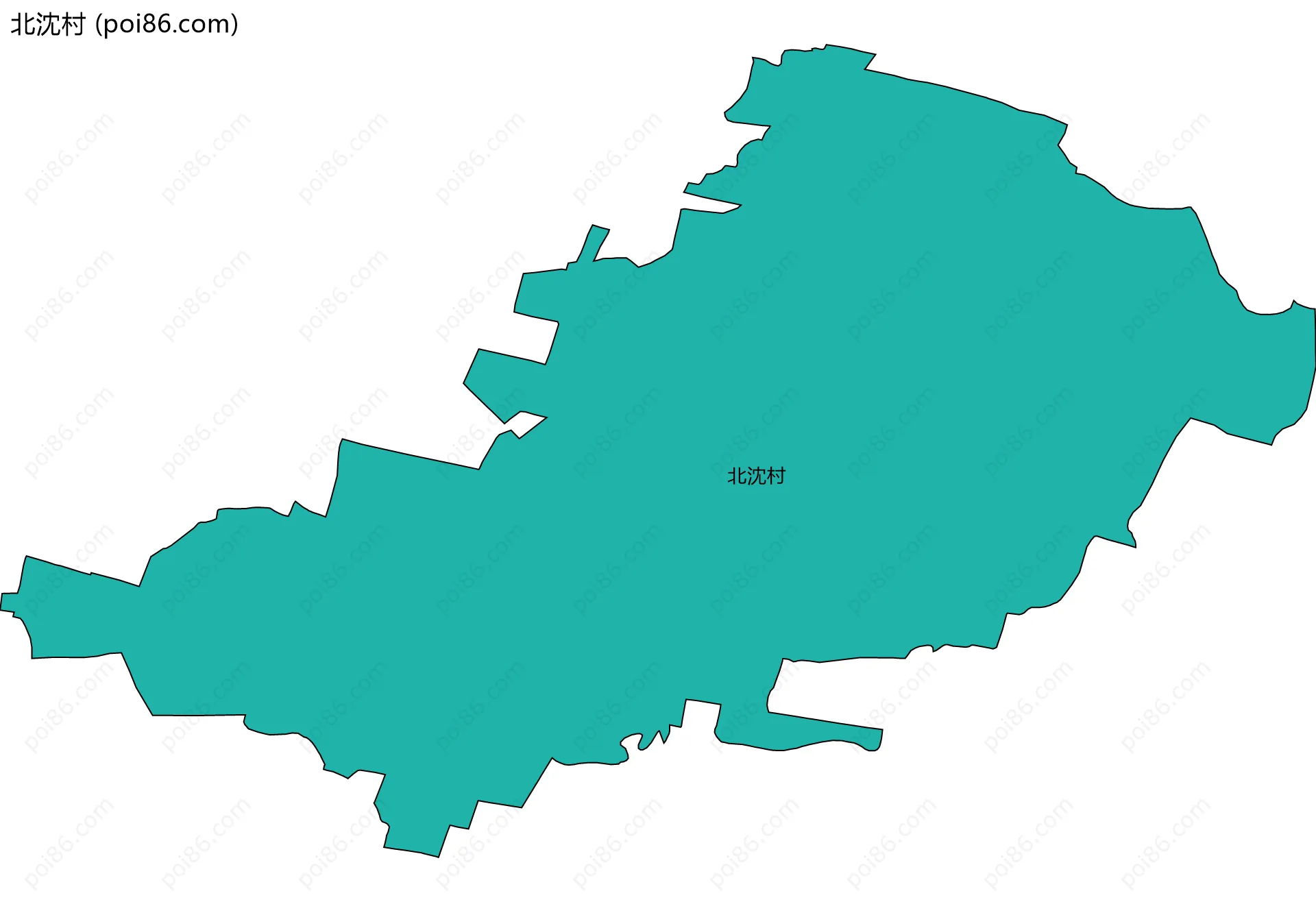 北沈村边界地图