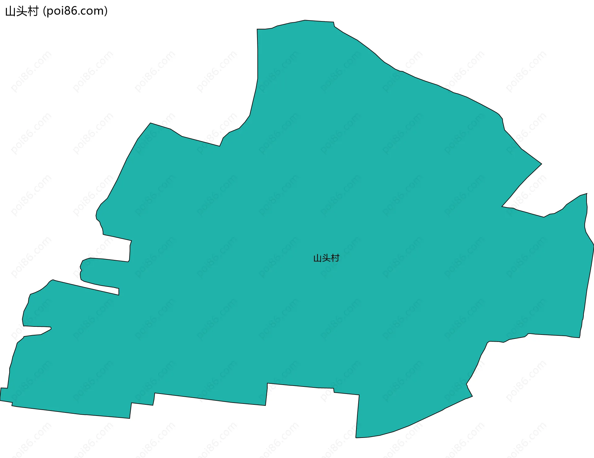 山头村边界地图
