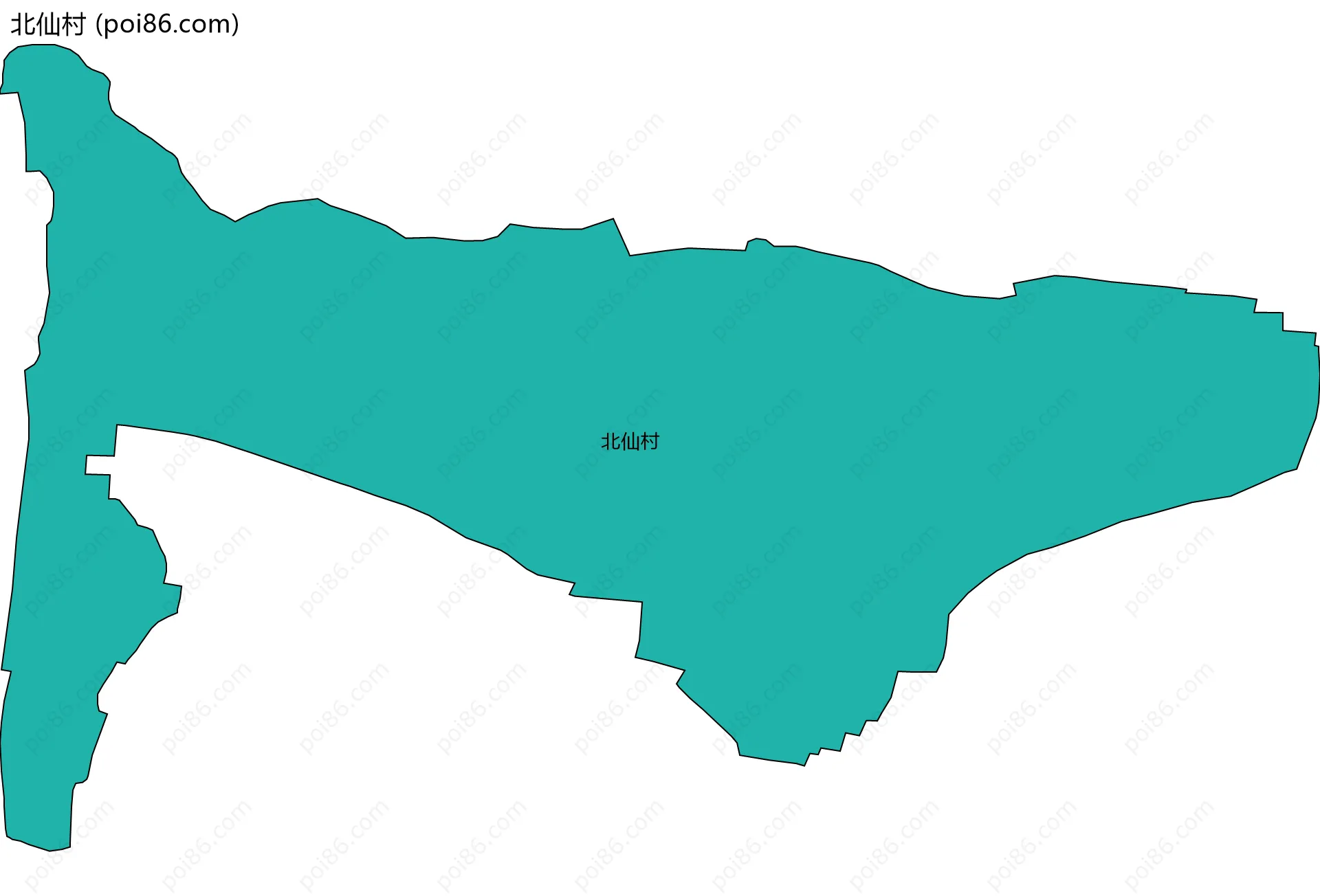 北仙村边界地图