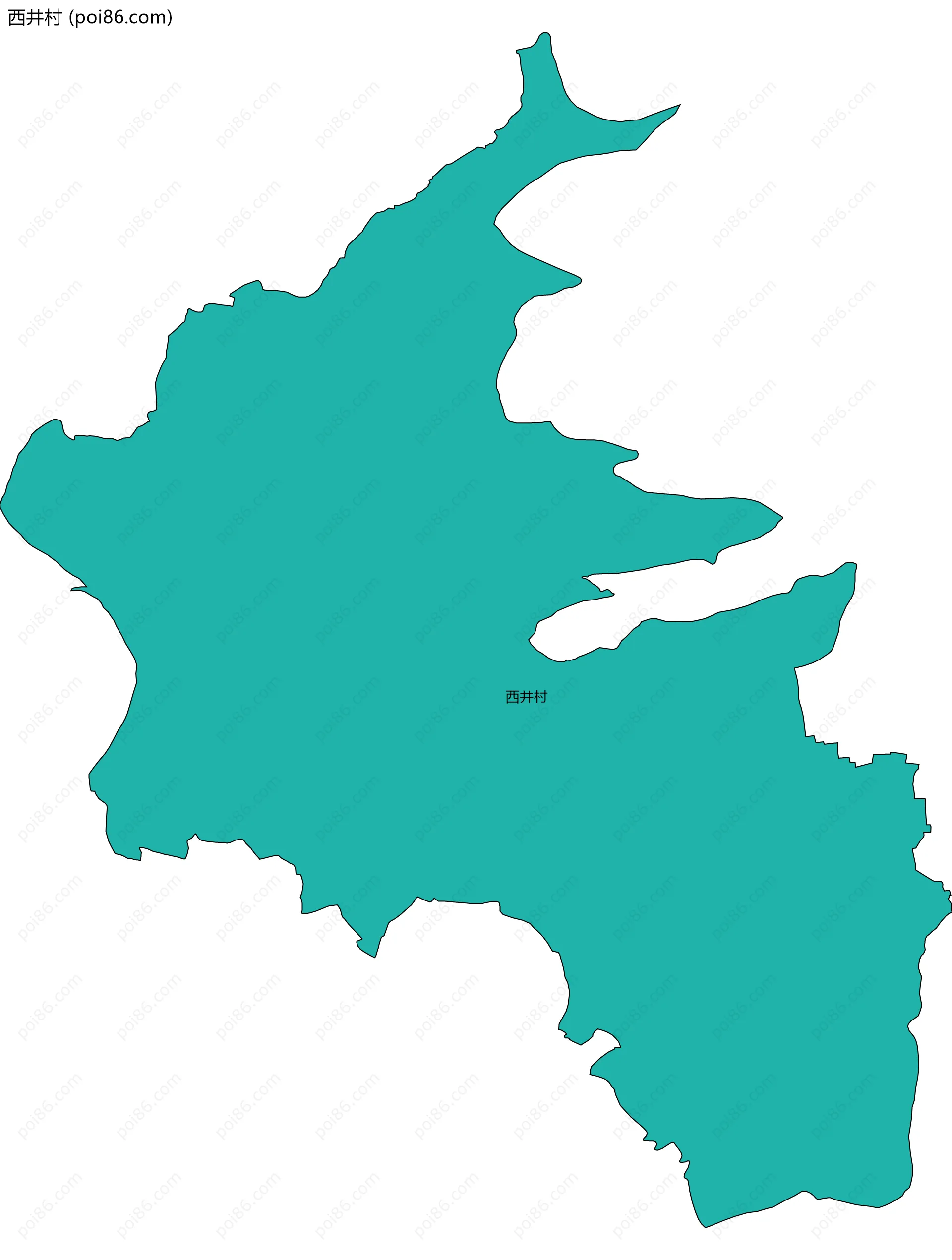 西井村边界地图