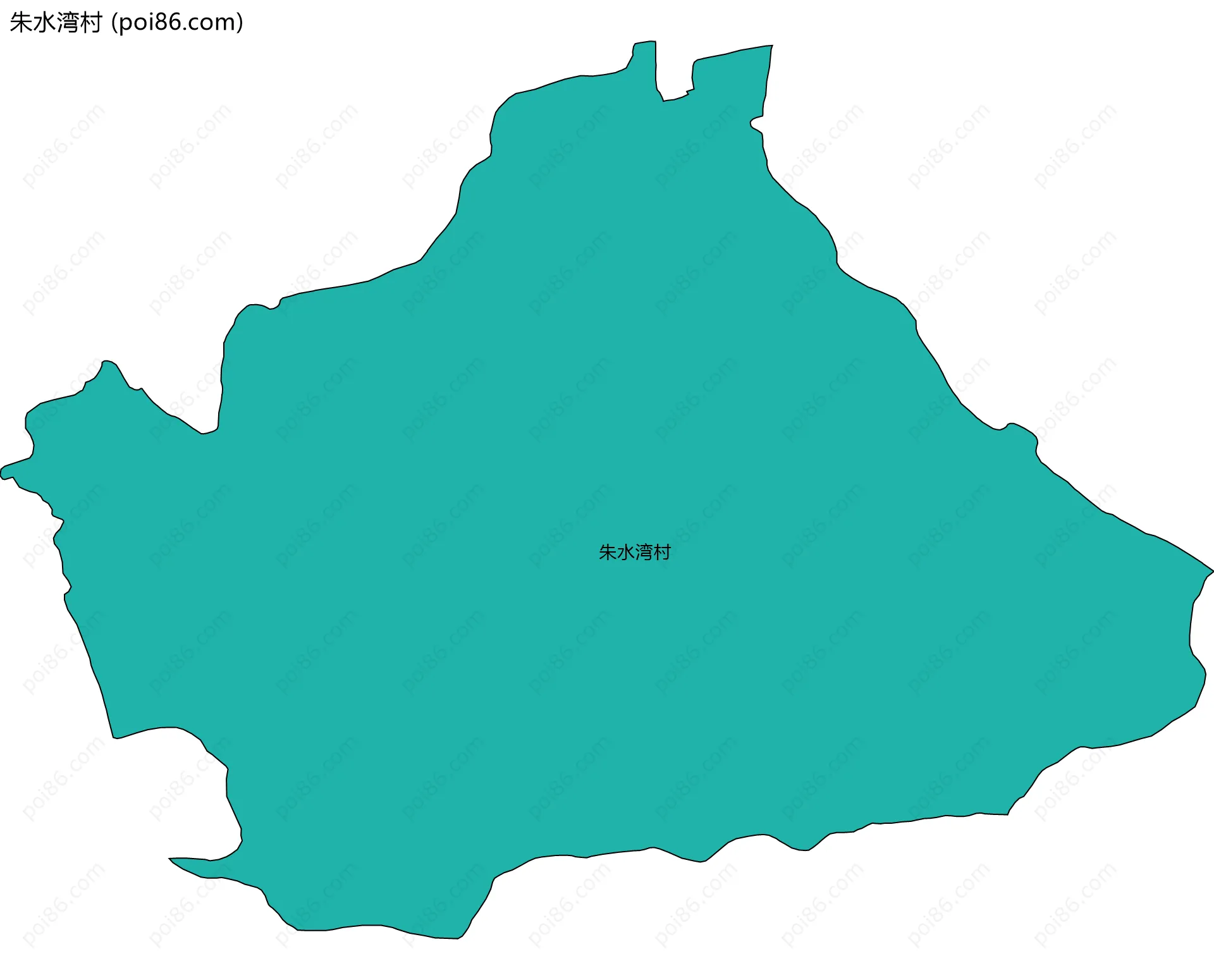 朱水湾村边界地图